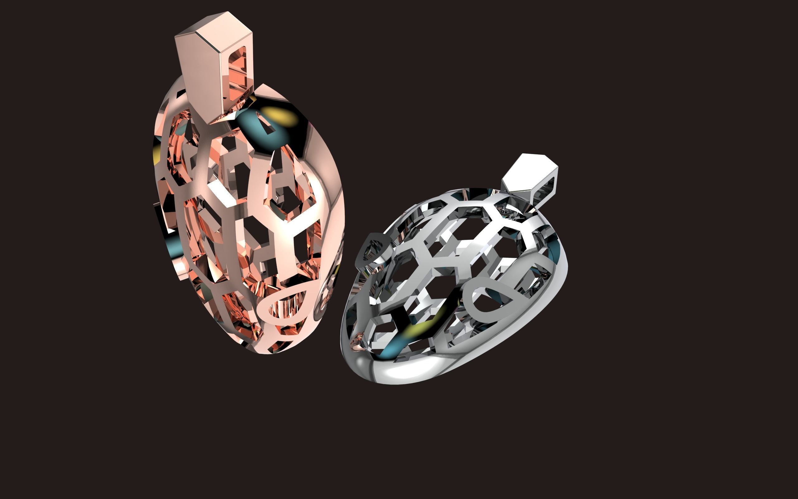 Snakehead Pendant  3D print model_12