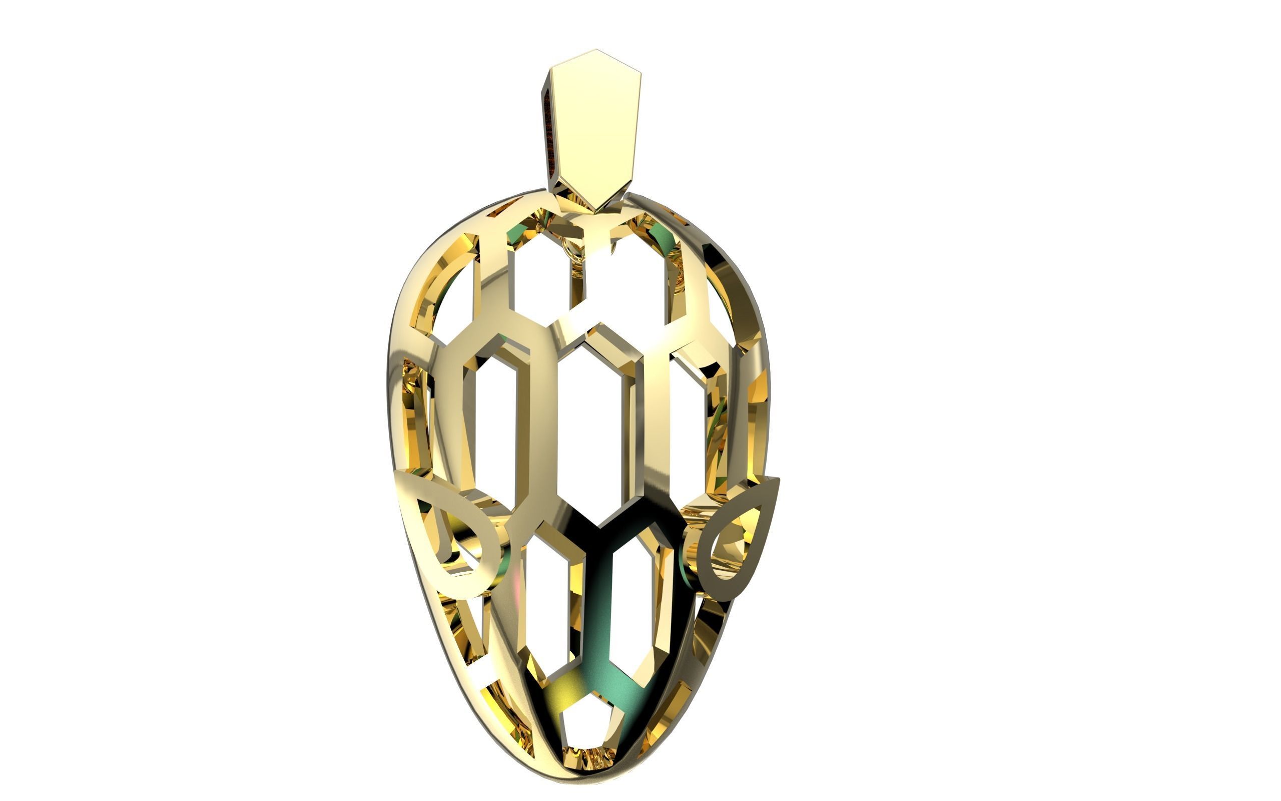 Snakehead Pendant  3D print model_6
