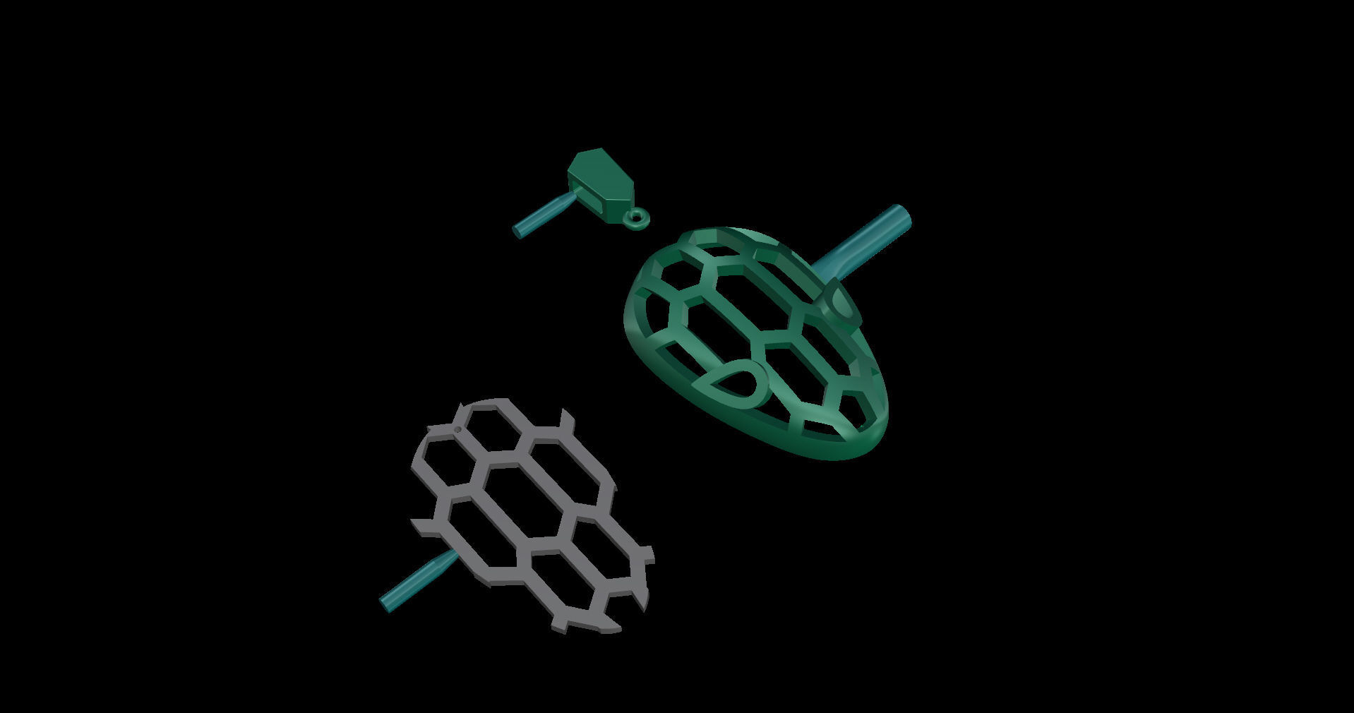 Snakehead Pendant  3D print model_14