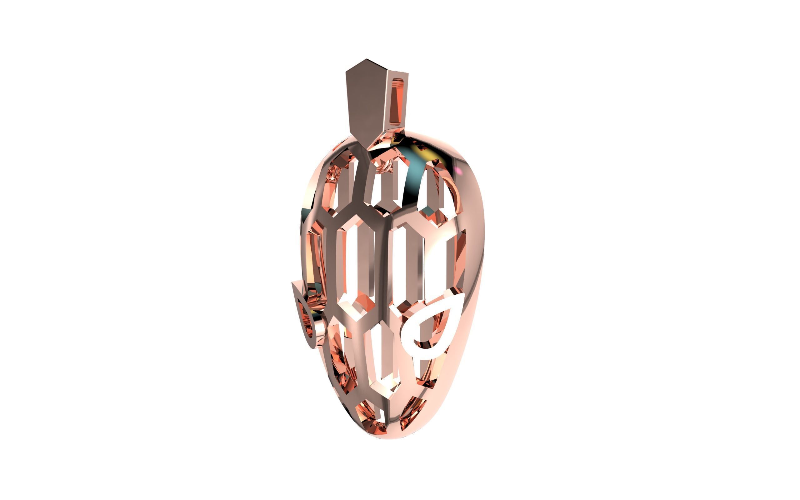 Snakehead Pendant  3D print model_11