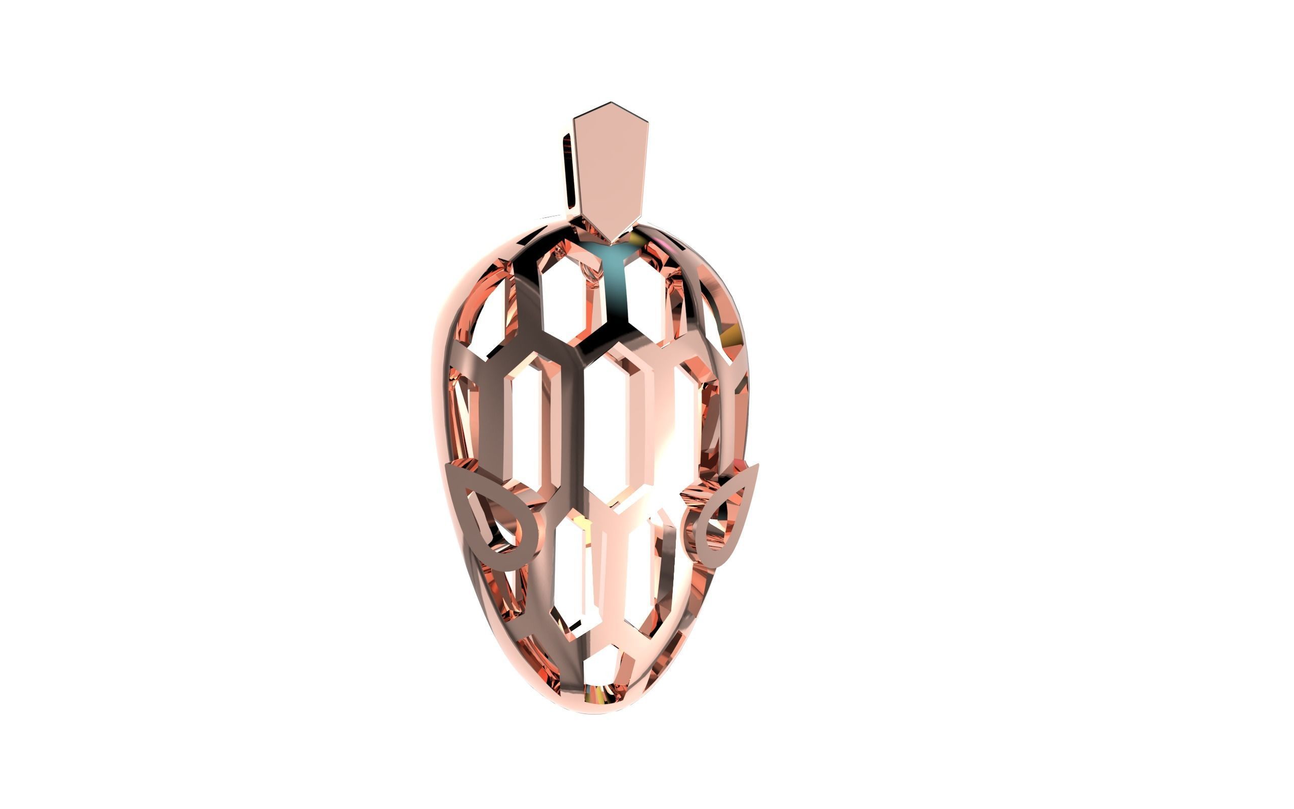 Snakehead Pendant  3D print model_8