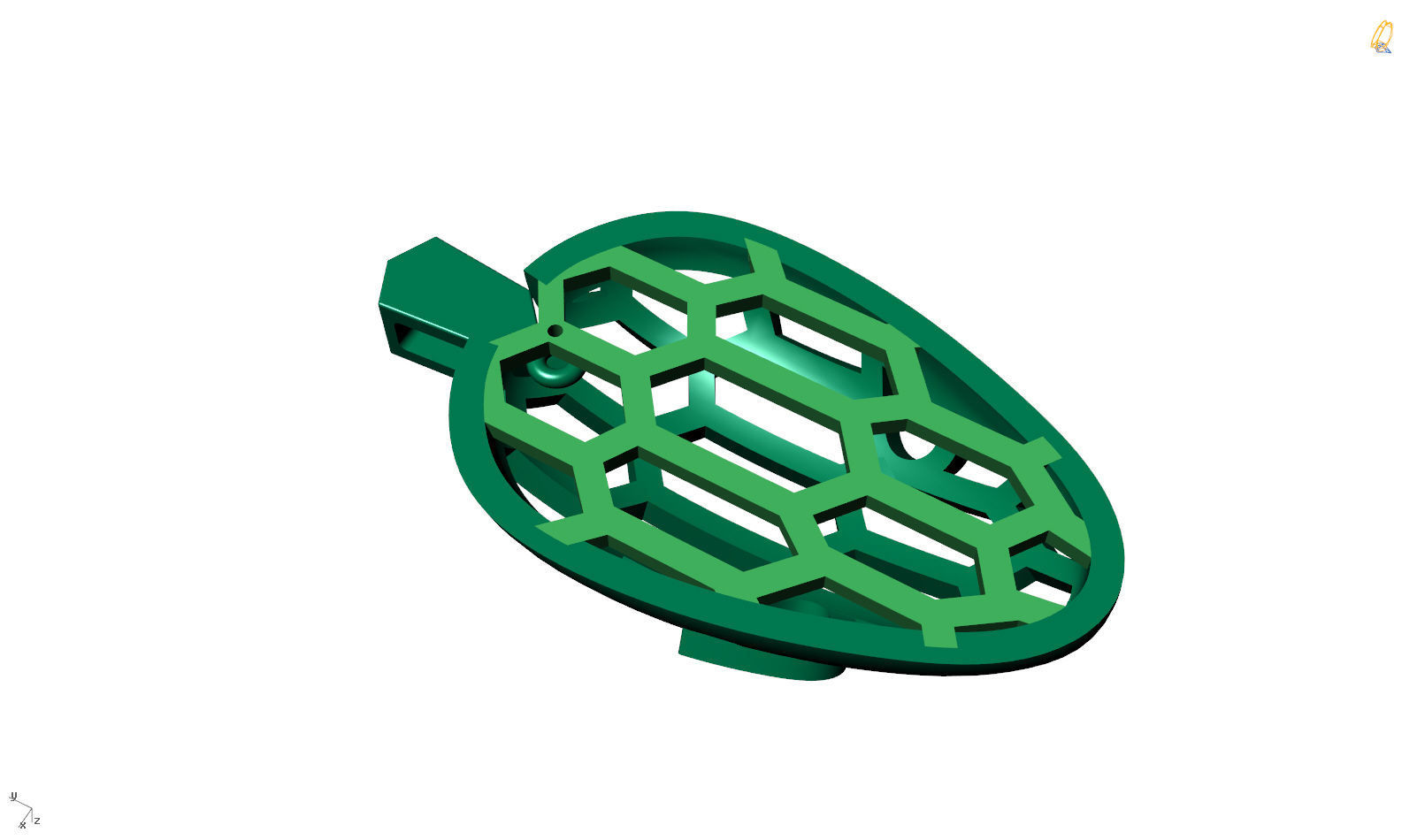 Snakehead Pendant  3D print model_16