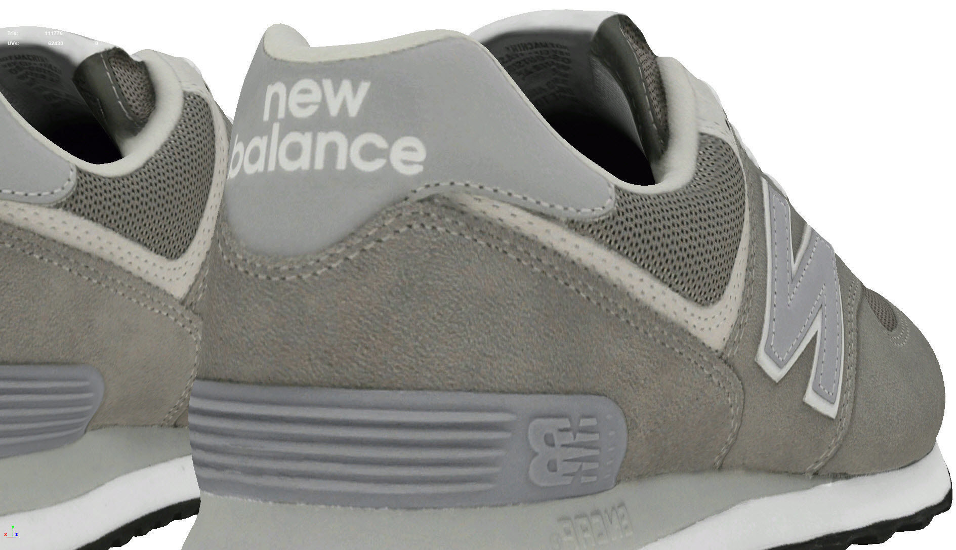 New Balance 574 fashion sneaker 3D model_9