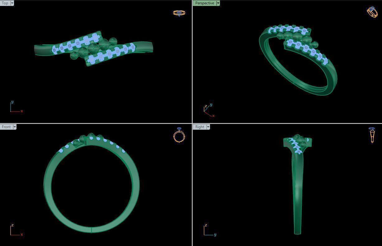 Women Ring  3D print model_8