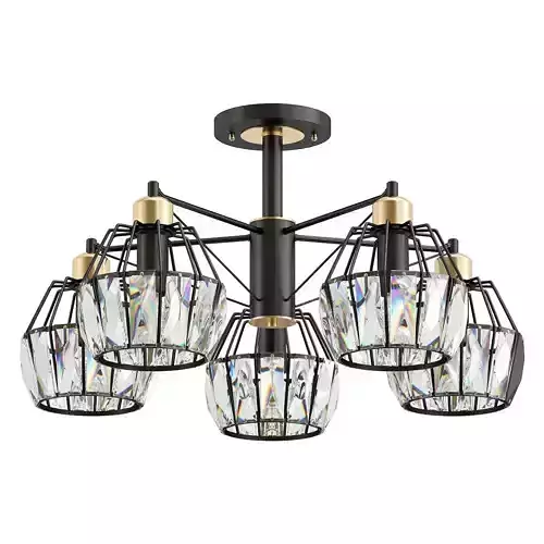 ambrella-light-traditional-tr5870 four light chandelier with crystal shades