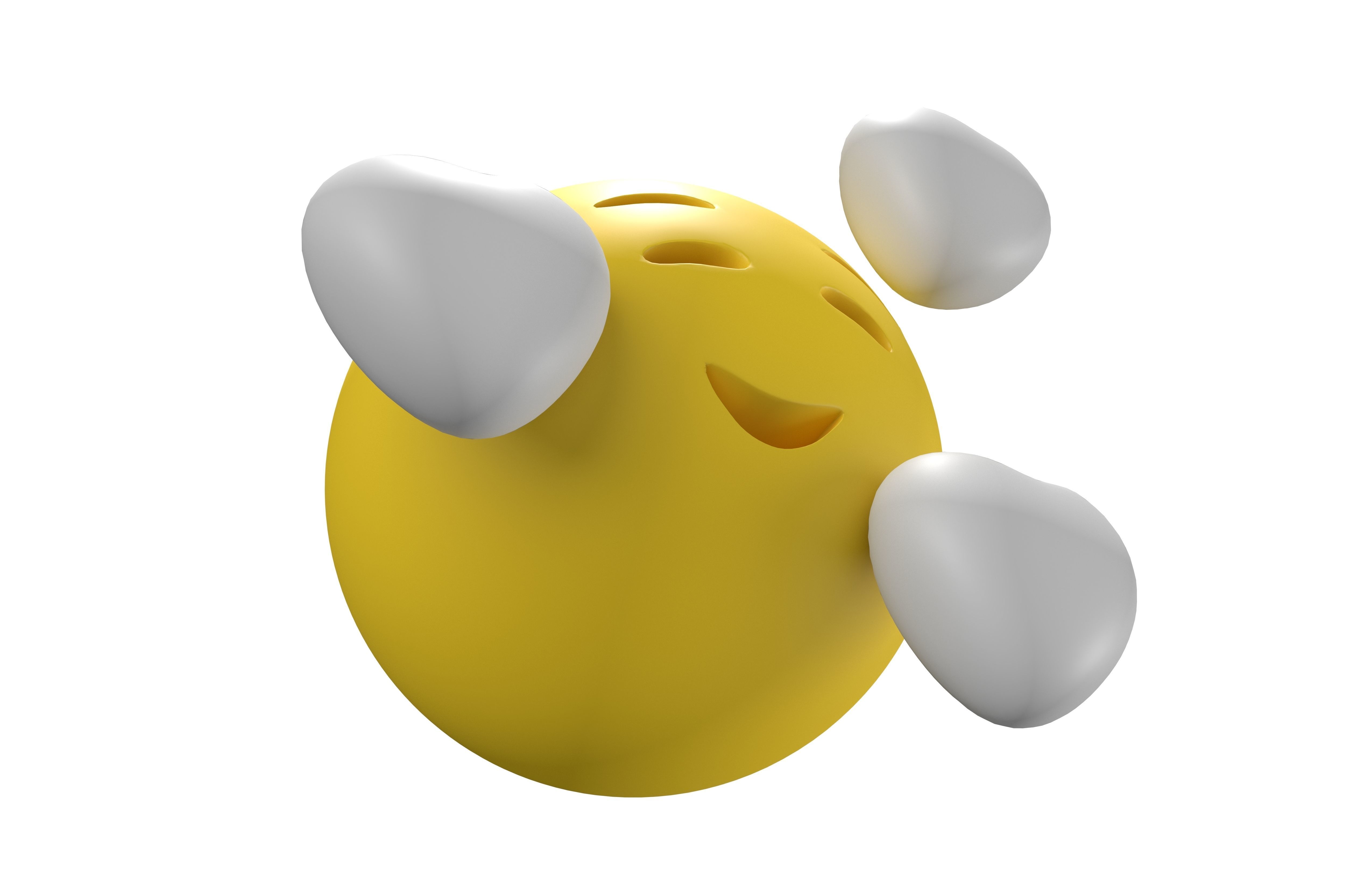 Smiling Face With Hearts 09 Low-poly 3D model_2