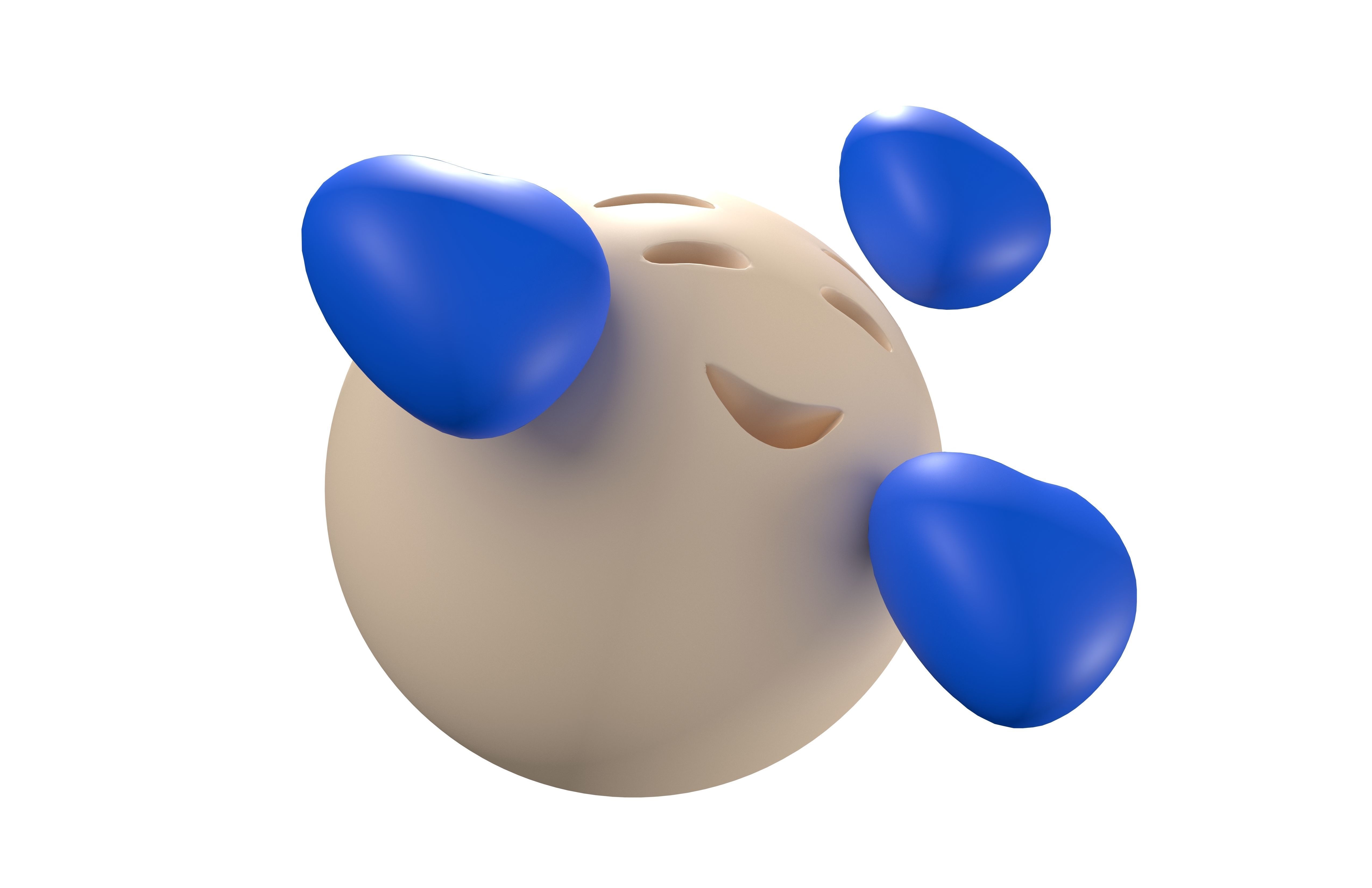 Smiling Face With Hearts 14 Low-poly 3D model_2