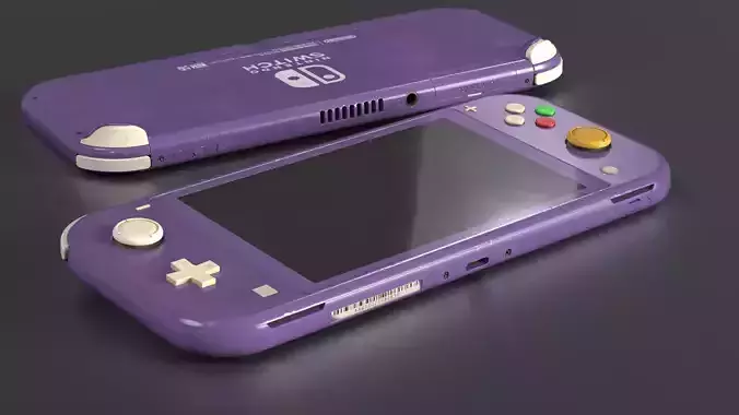 Nintendo Switch Lite - realistically wear and tear Low-poly 3D model