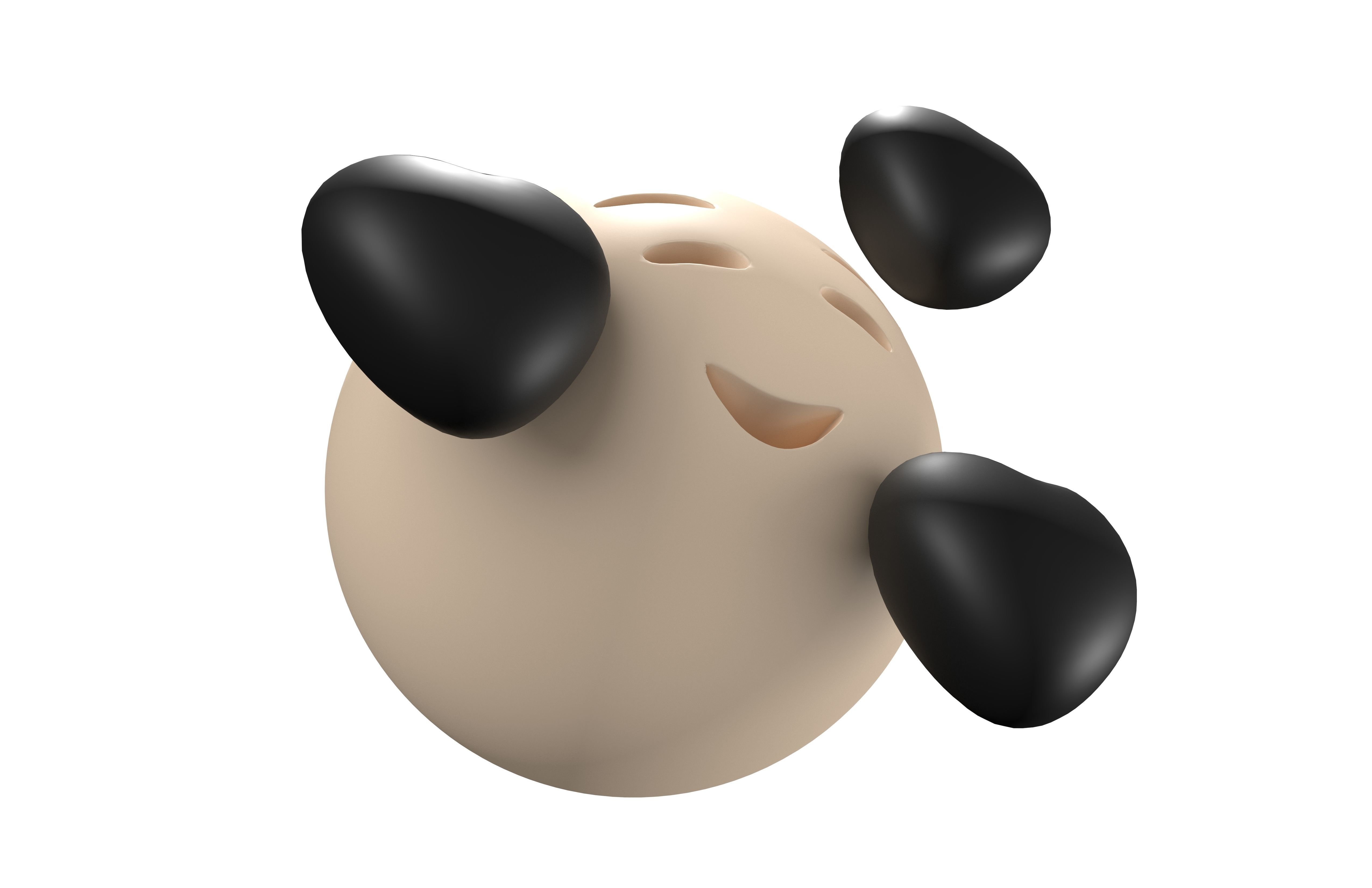 Smiling Face With Hearts 17 Low-poly 3D model_3