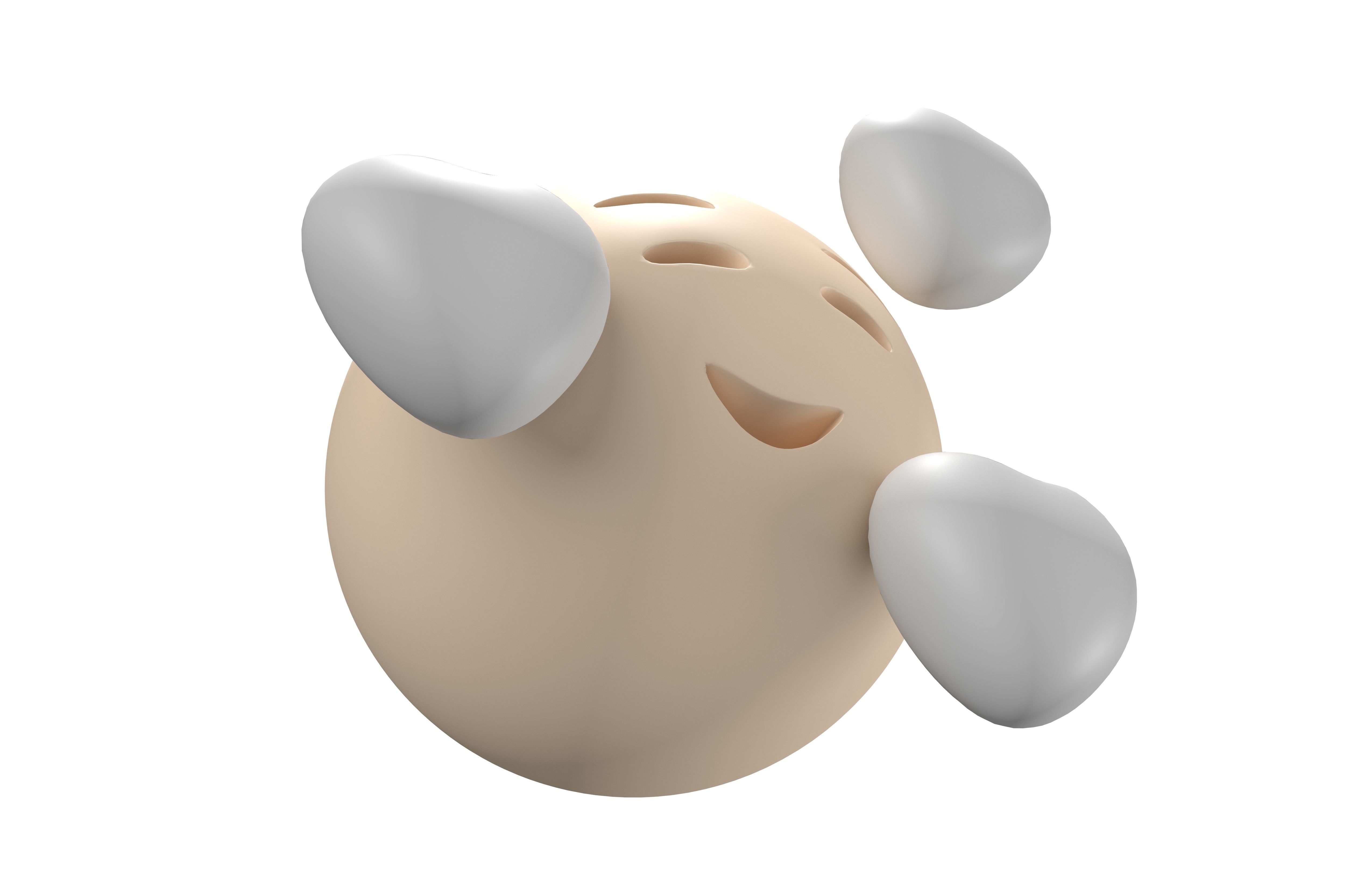 Smiling Face With Hearts 18 Low-poly 3D model_2