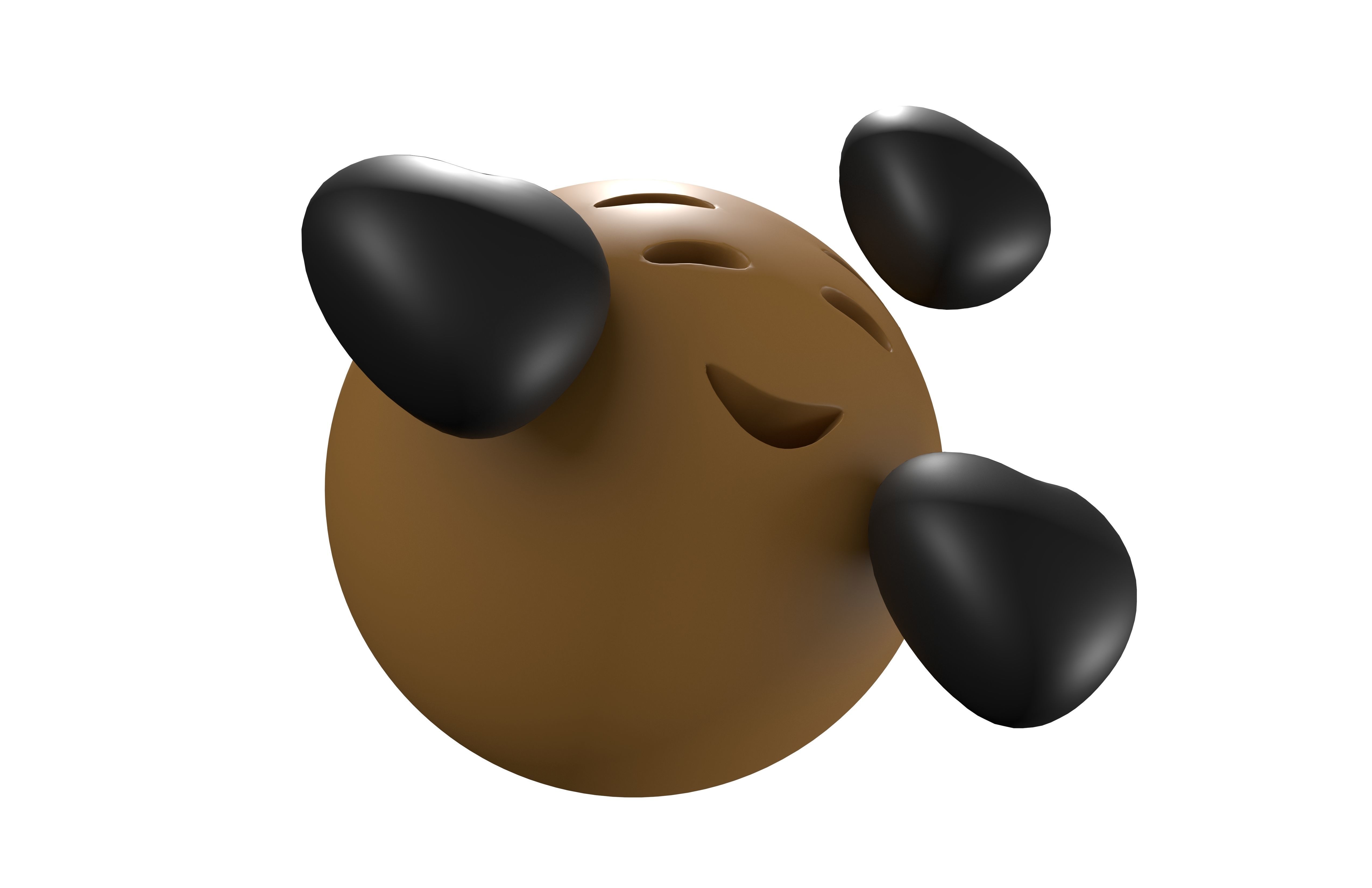 Smiling Face With Hearts 26 Low-poly 3D model_1