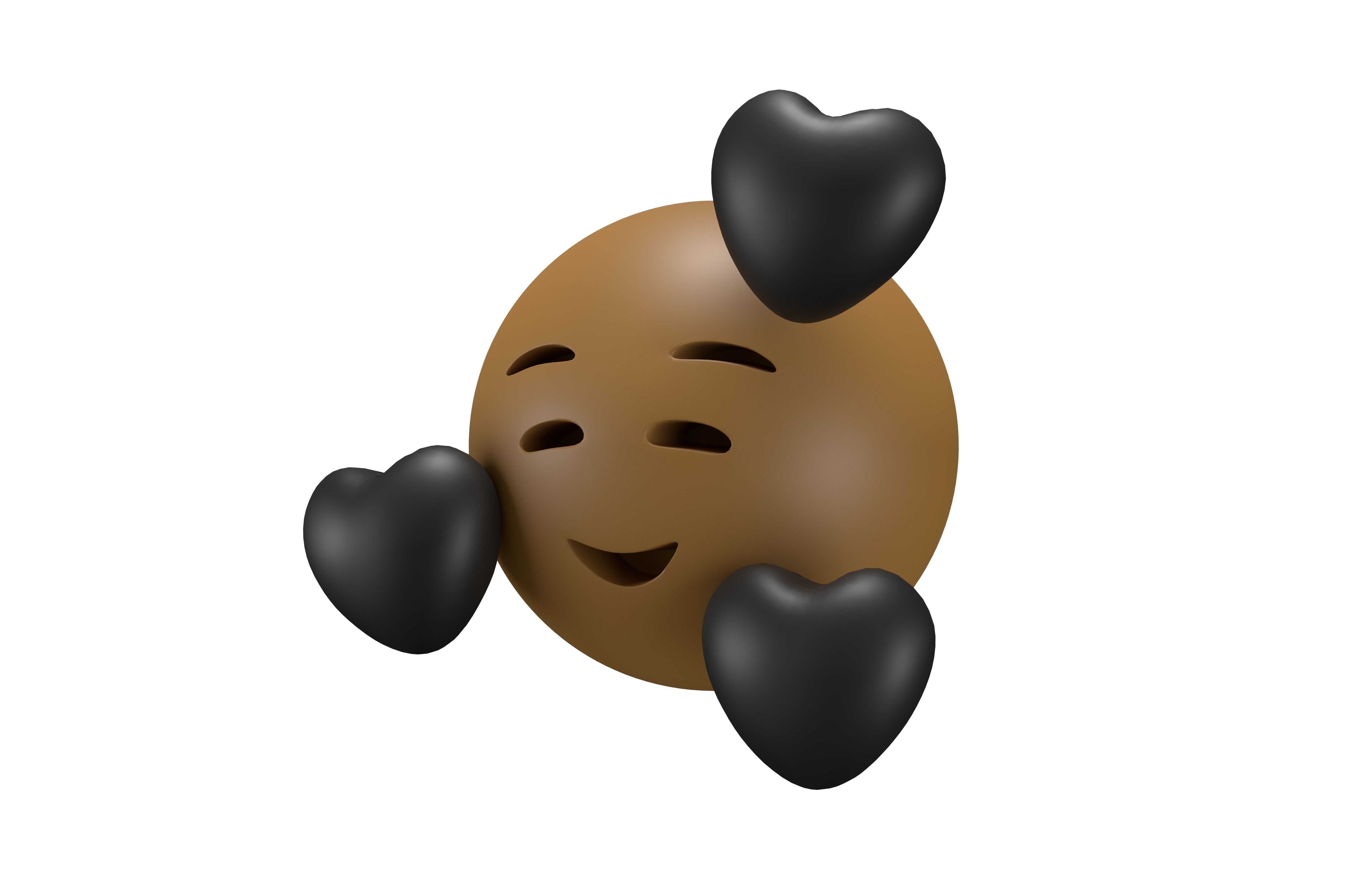 Smiling Face With Hearts 26 Low-poly 3D model_2