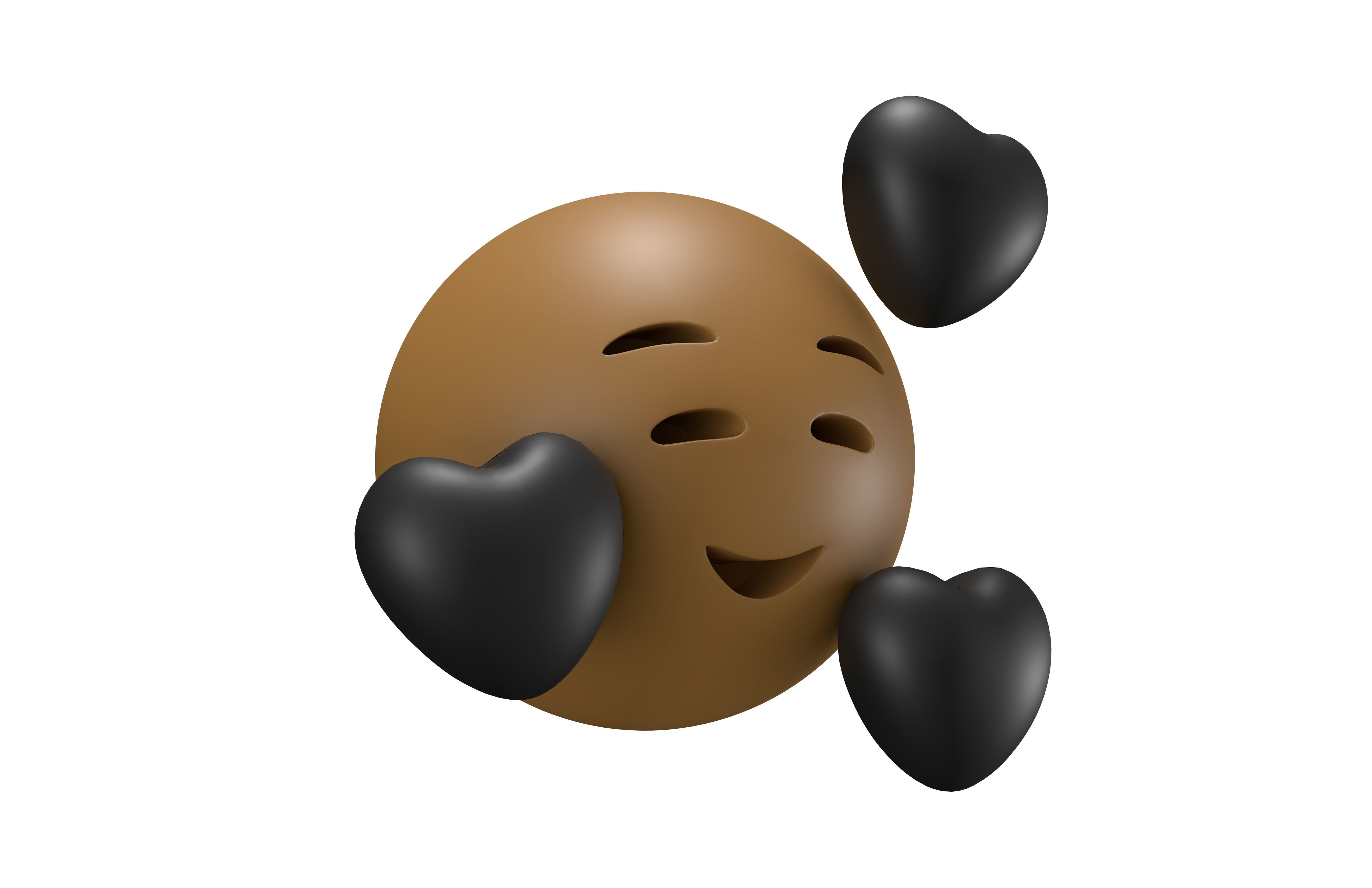 Smiling Face With Hearts 26 Low-poly 3D model_3