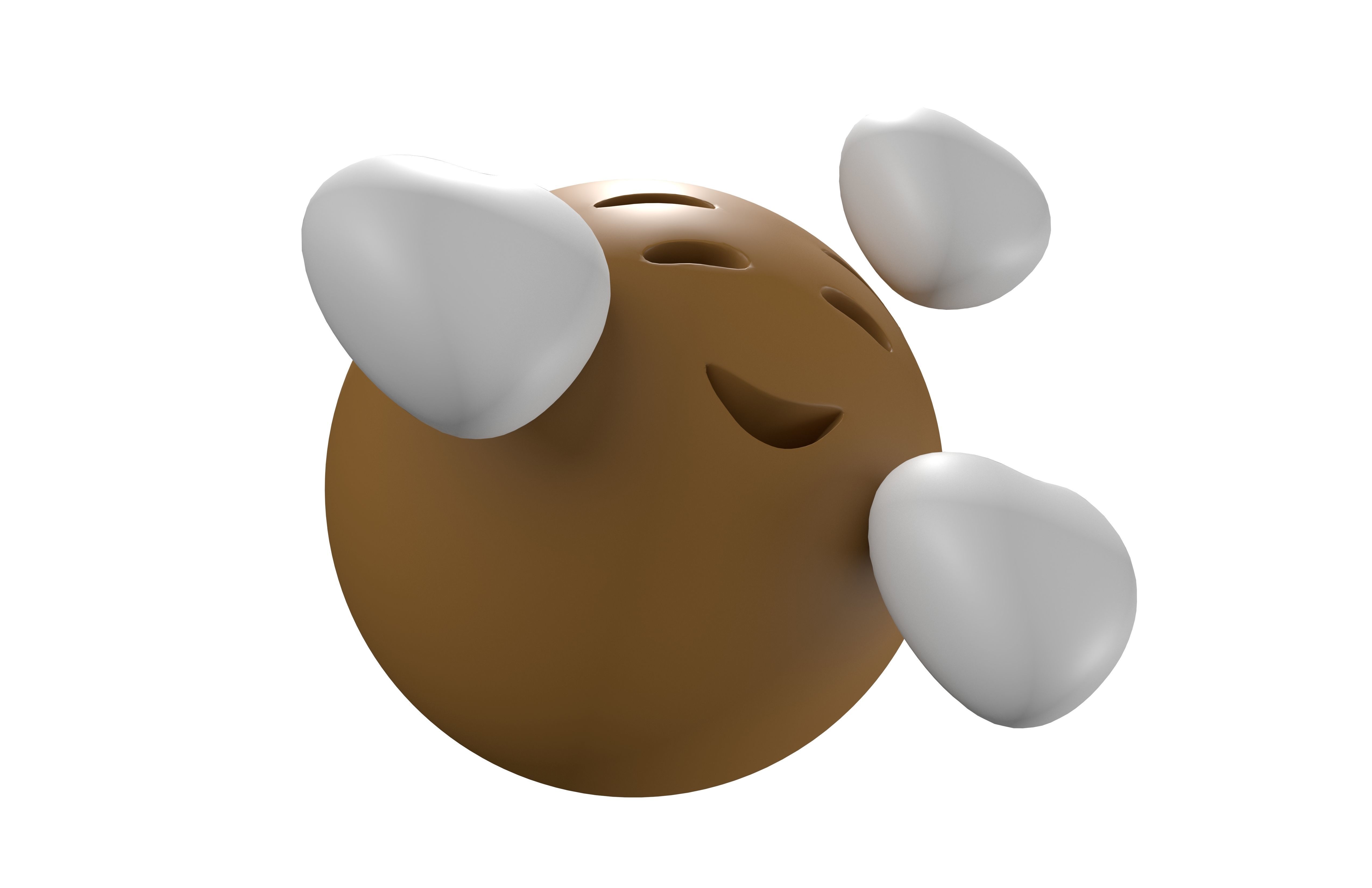 Smiling Face With Hearts 27 Low-poly 3D model_2