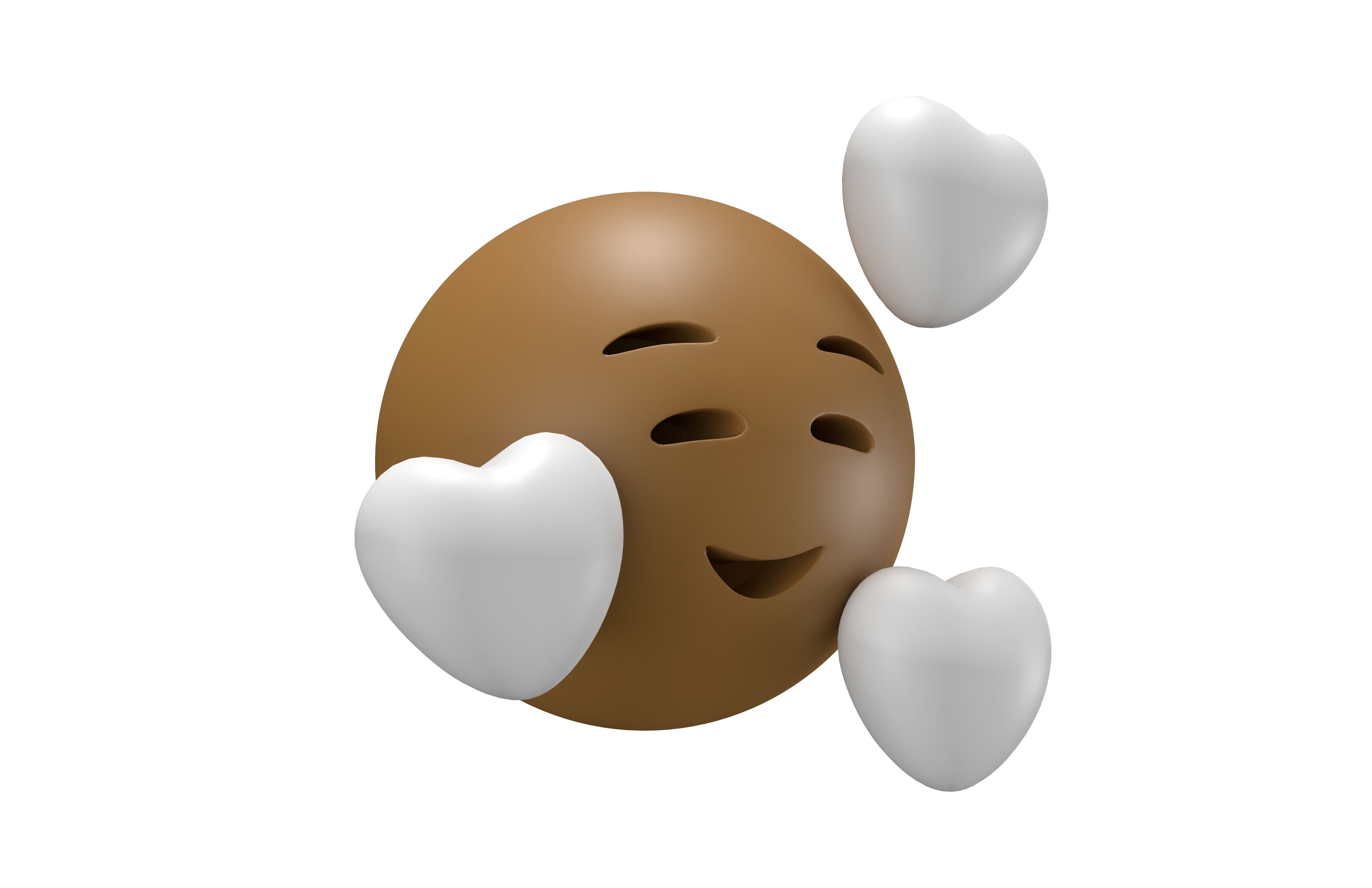 Smiling Face With Hearts 27 Low-poly 3D model_3