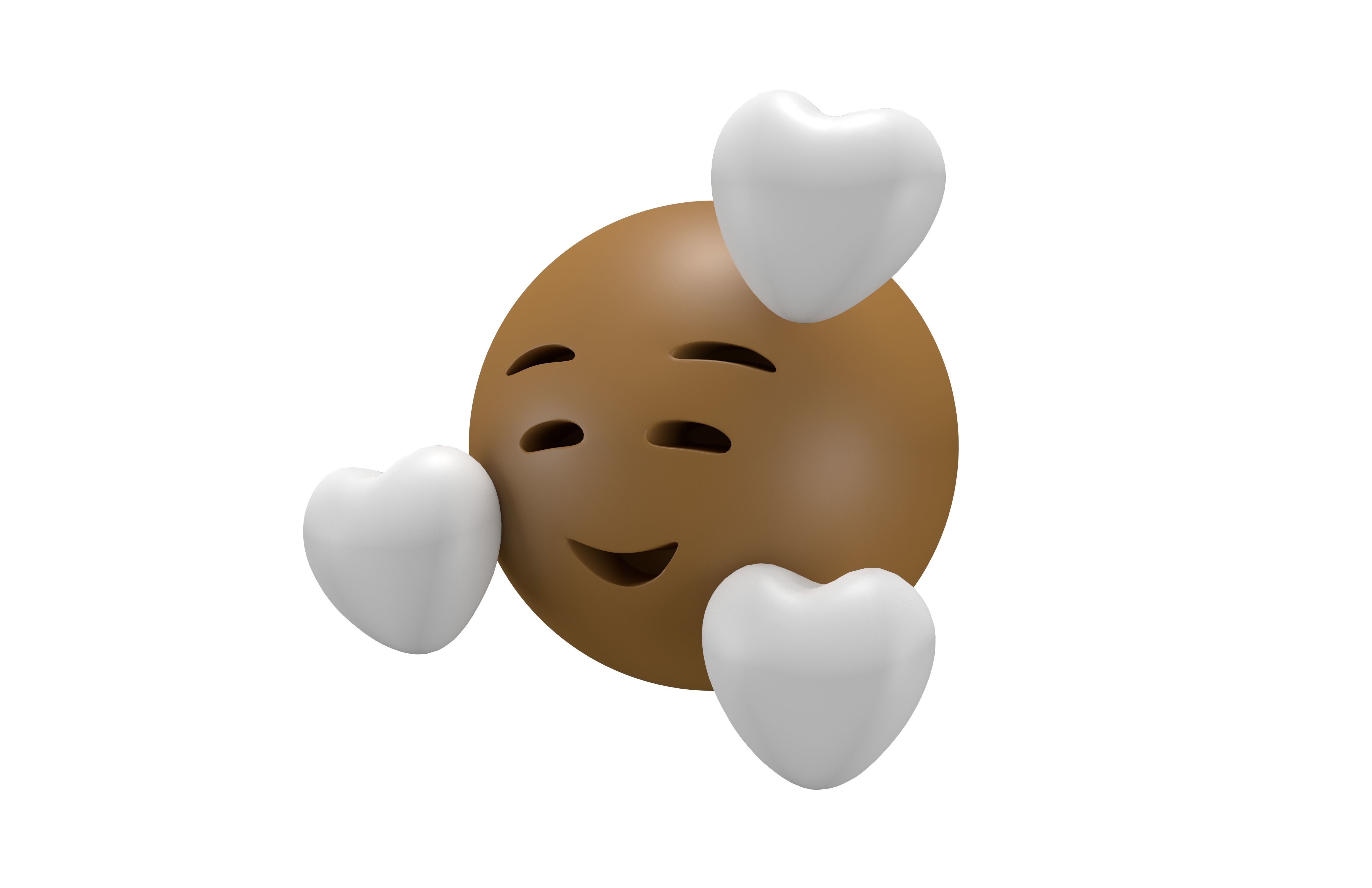 Smiling Face With Hearts 27 Low-poly 3D model_1