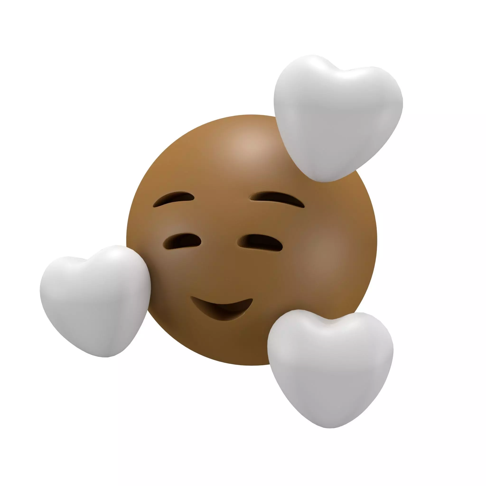 Smiling Face With Hearts 27 Low-poly 3D model_0