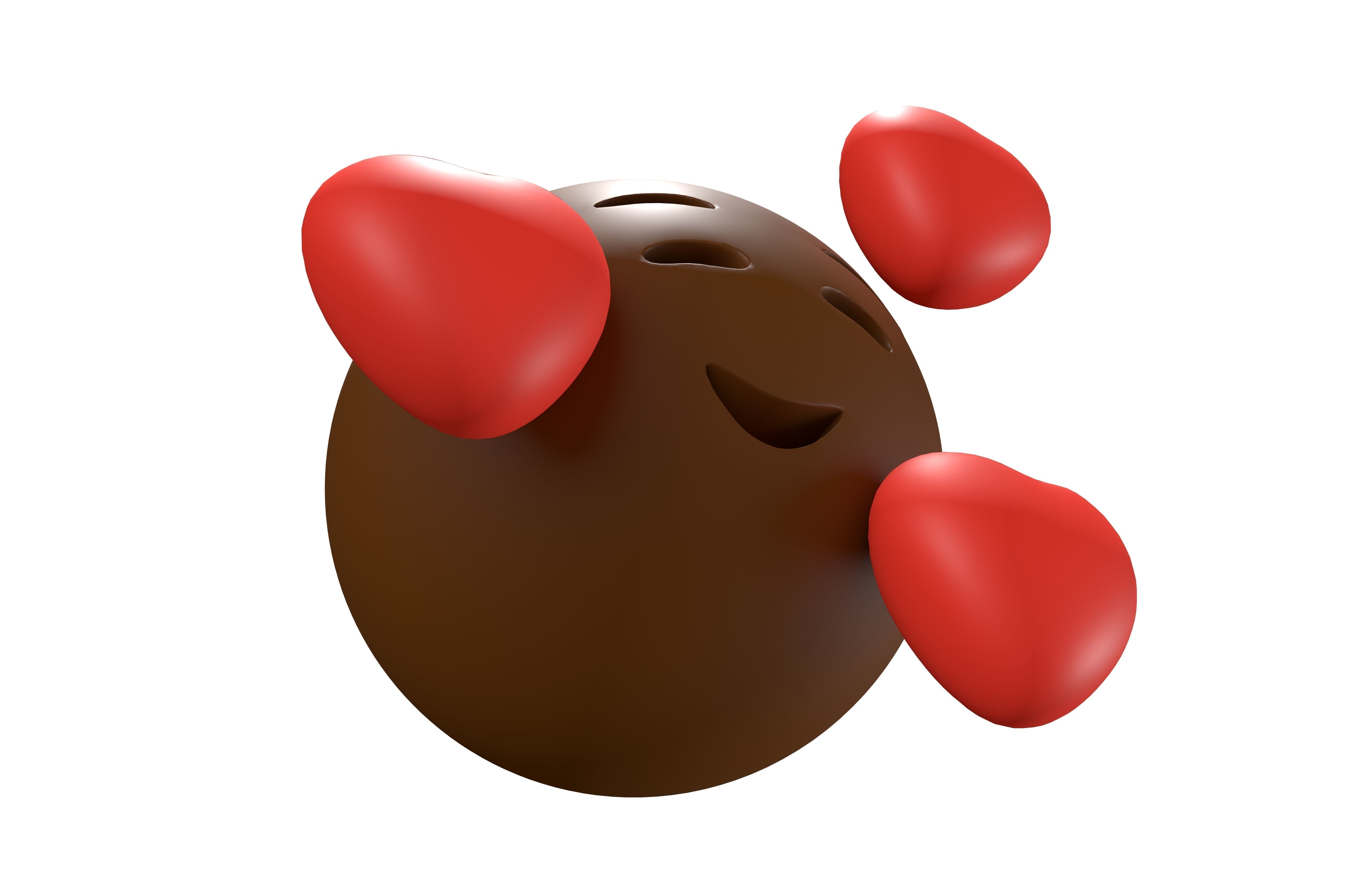 Smiling Face With Hearts 28 Low-poly 3D model_2