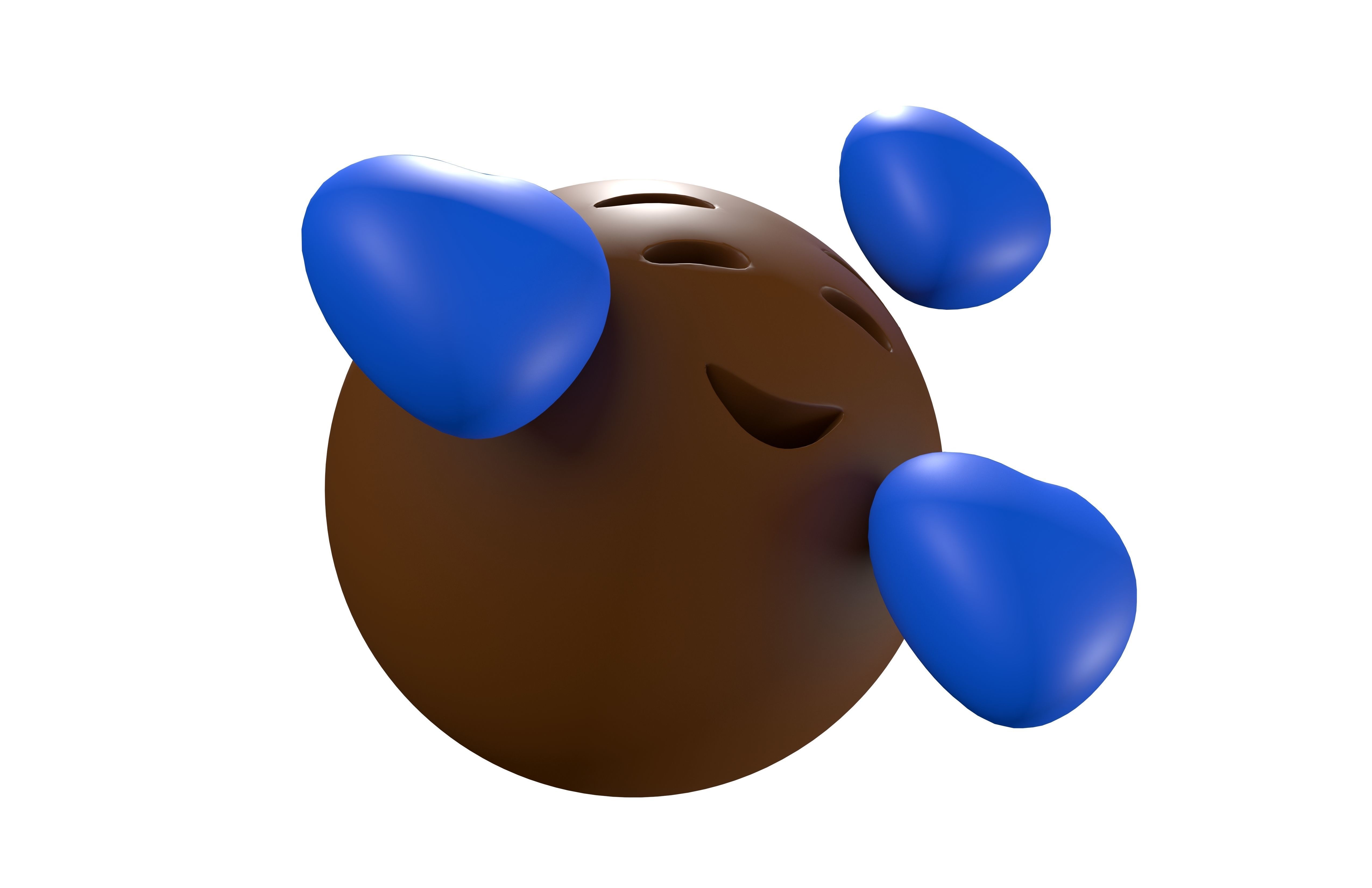 Smiling Face With Hearts 32 Low-poly 3D model_2