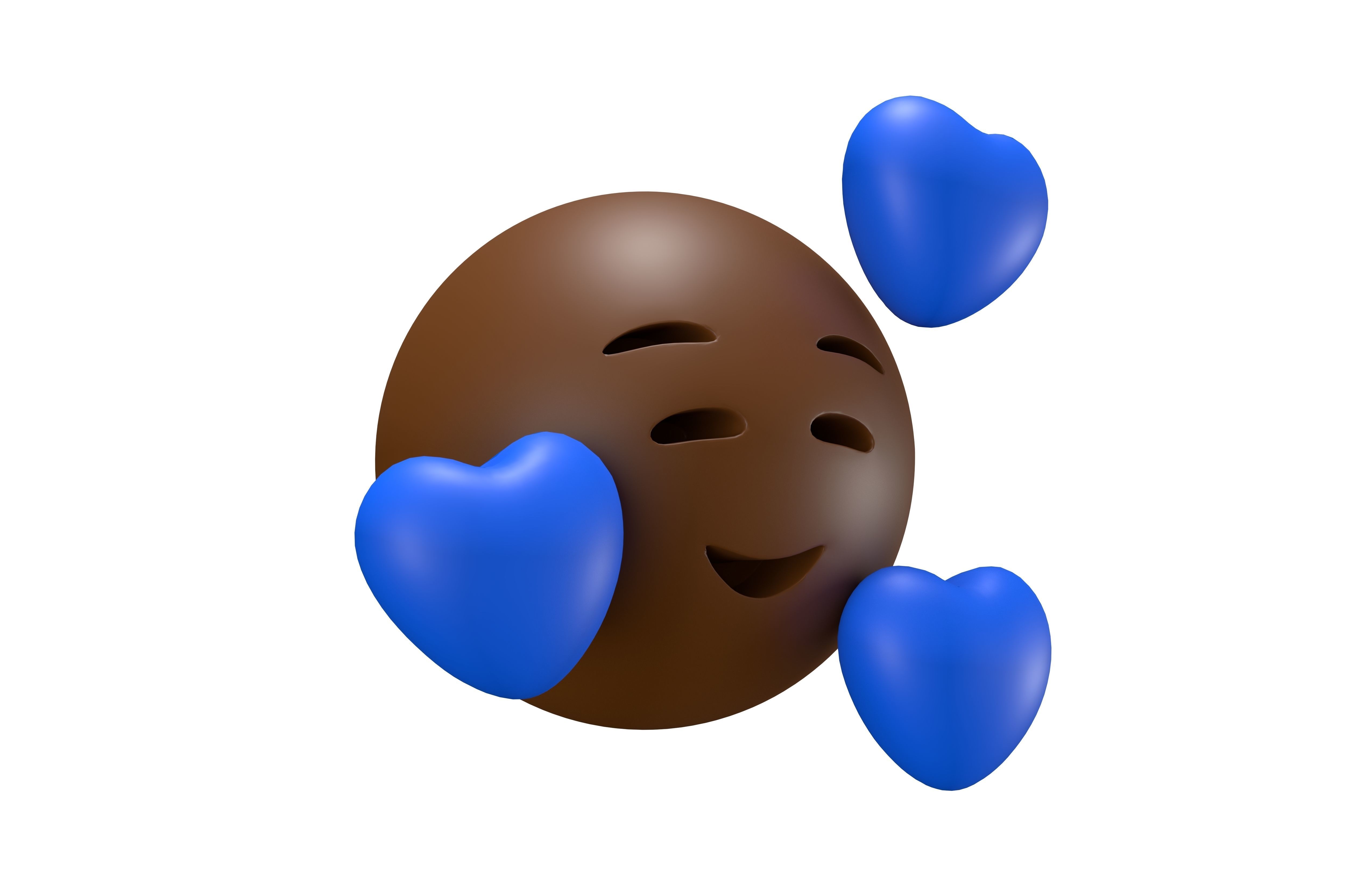 Smiling Face With Hearts 32 Low-poly 3D model_3