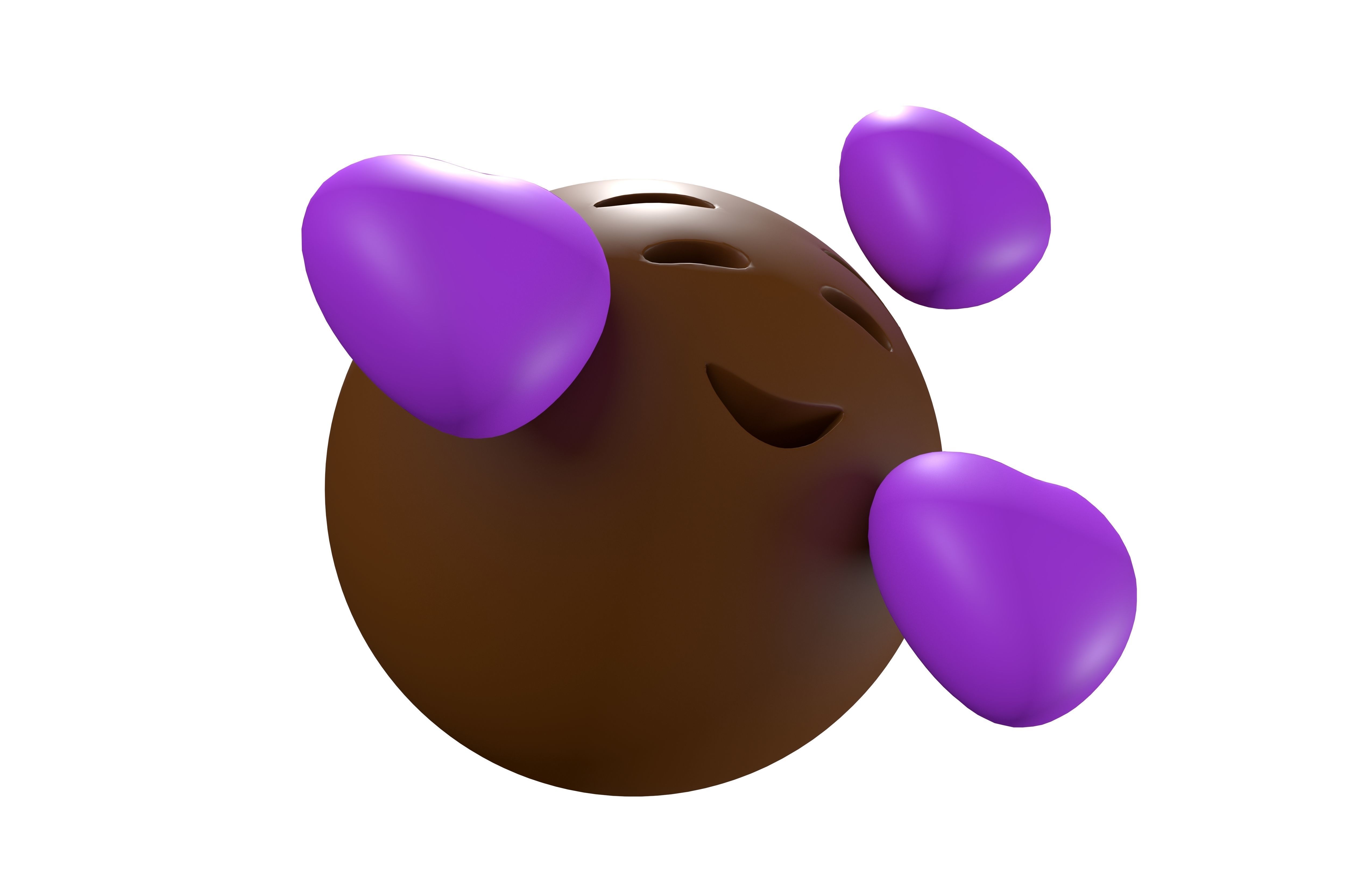 Smiling Face With Hearts 33 Low-poly 3D model_2