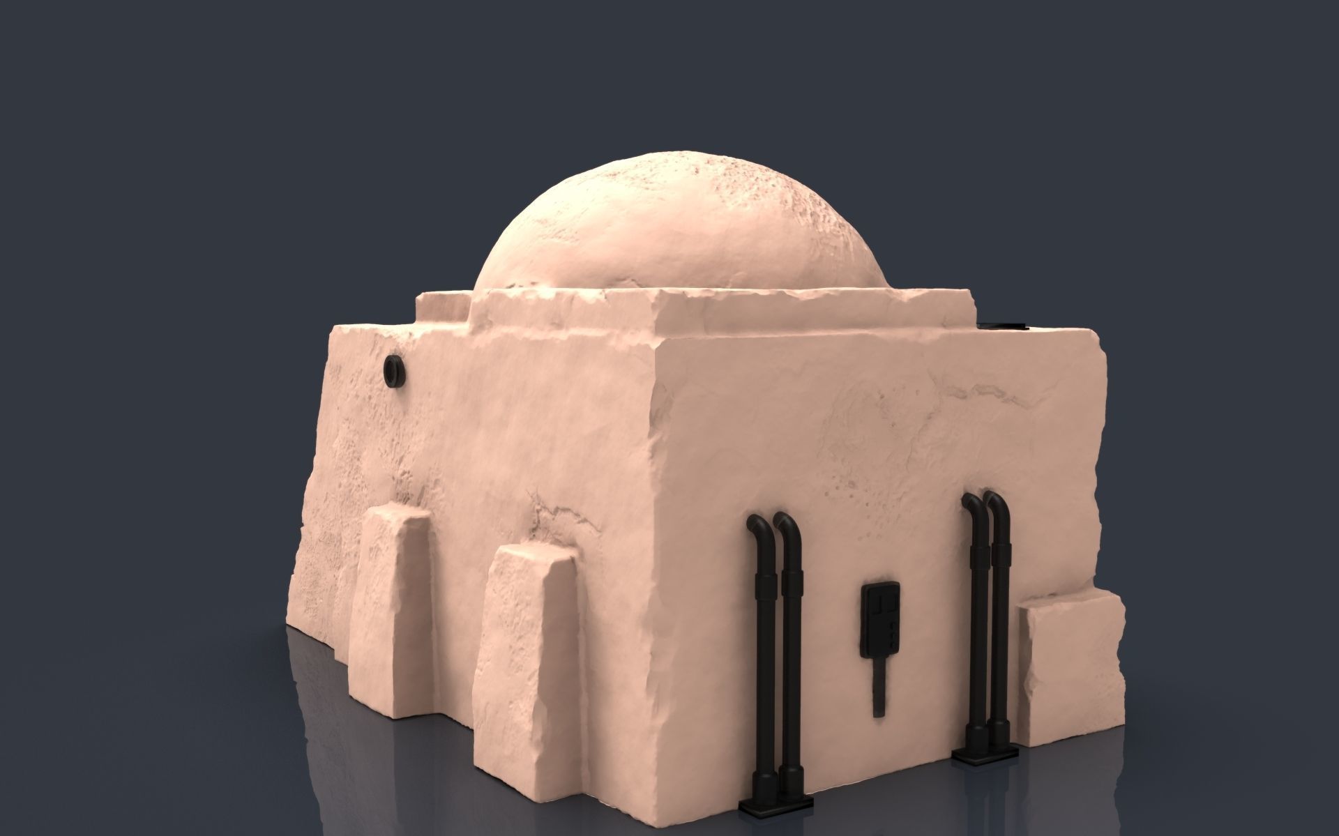 Star wars tatooine buldings LEGION 3D print model_35