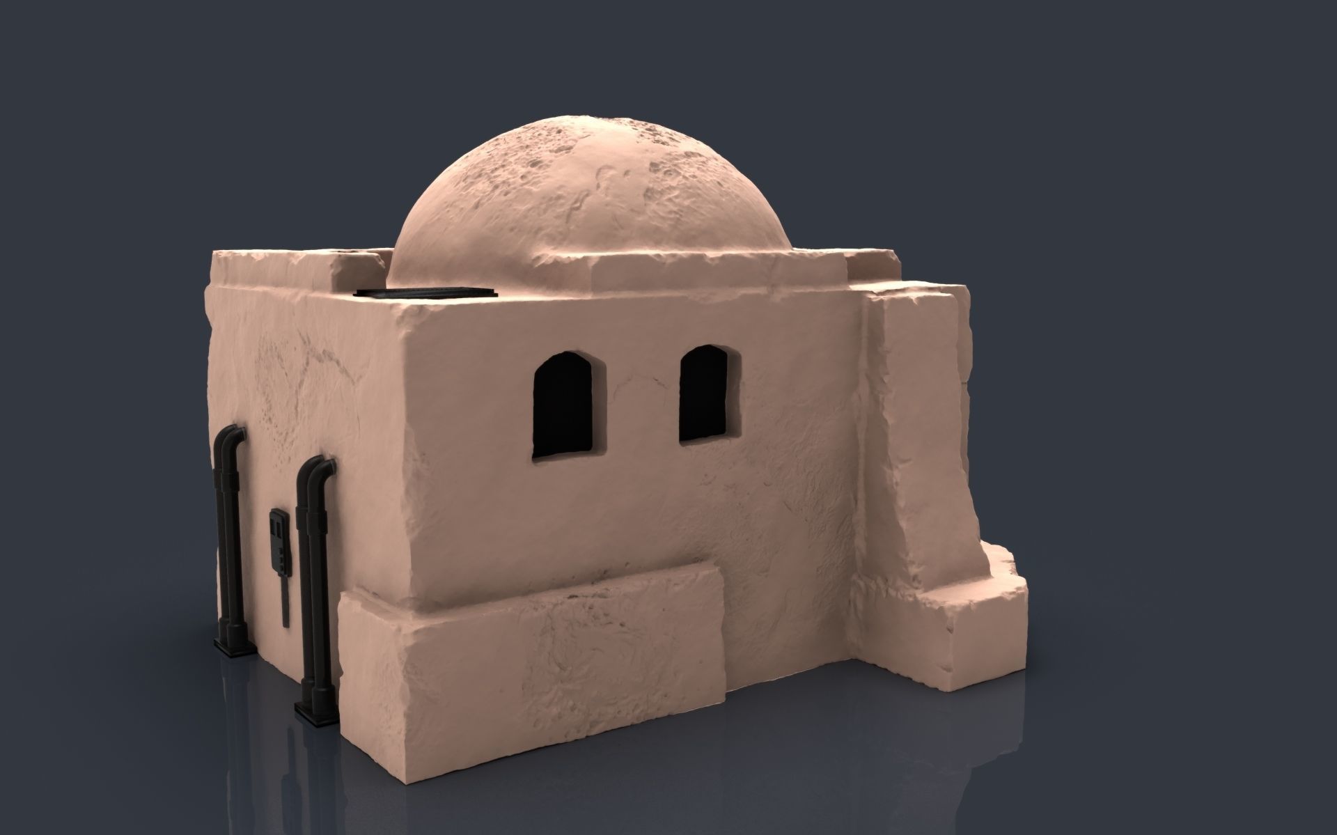 Star wars tatooine buldings LEGION 3D print model_36