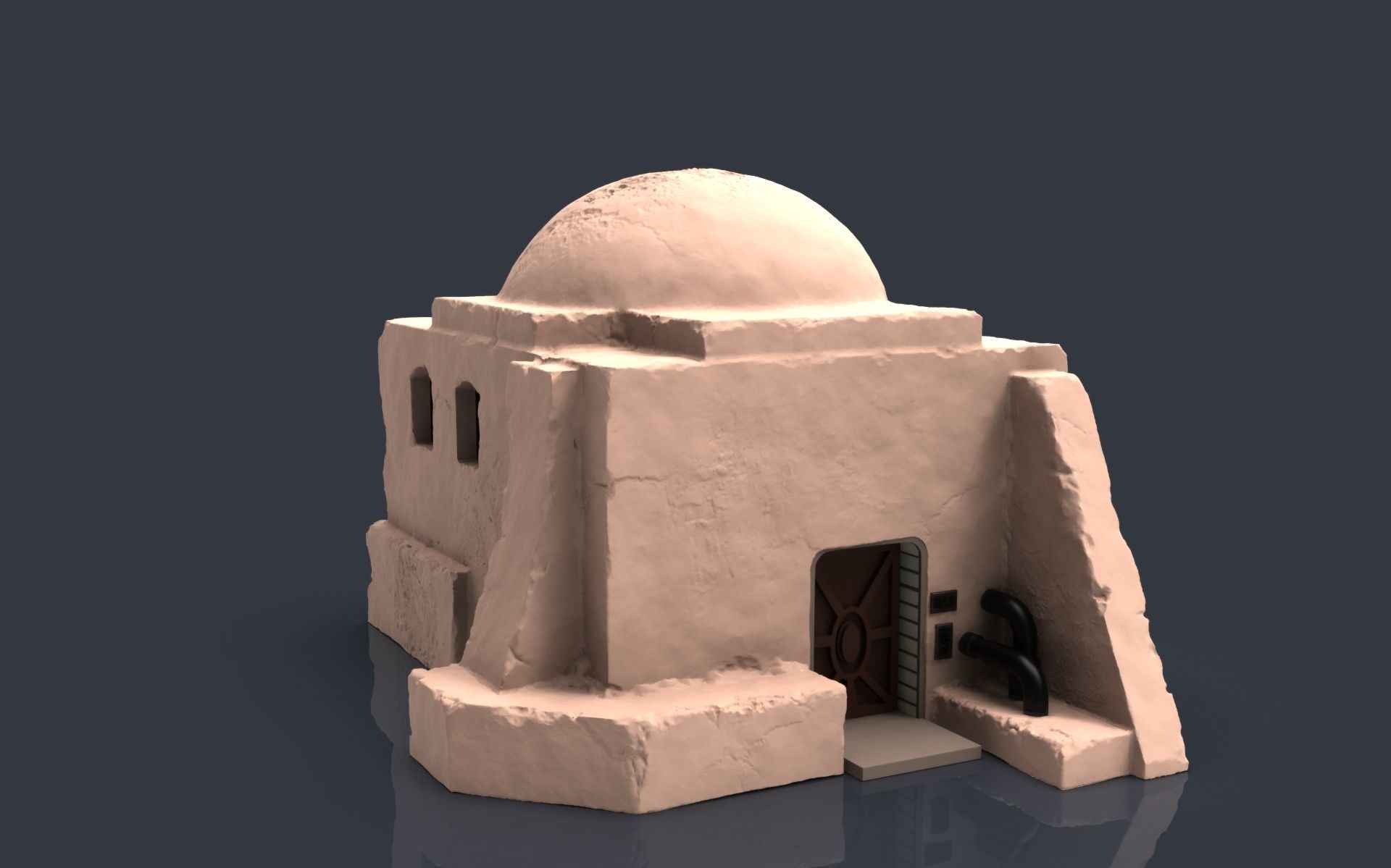 Star wars tatooine buldings LEGION 3D print model_33