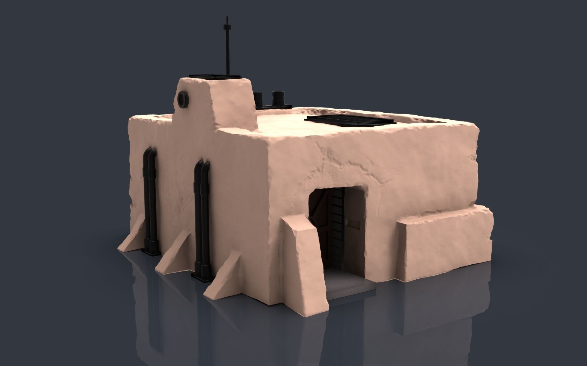 Star wars tatooine buldings LEGION 3D print model_8