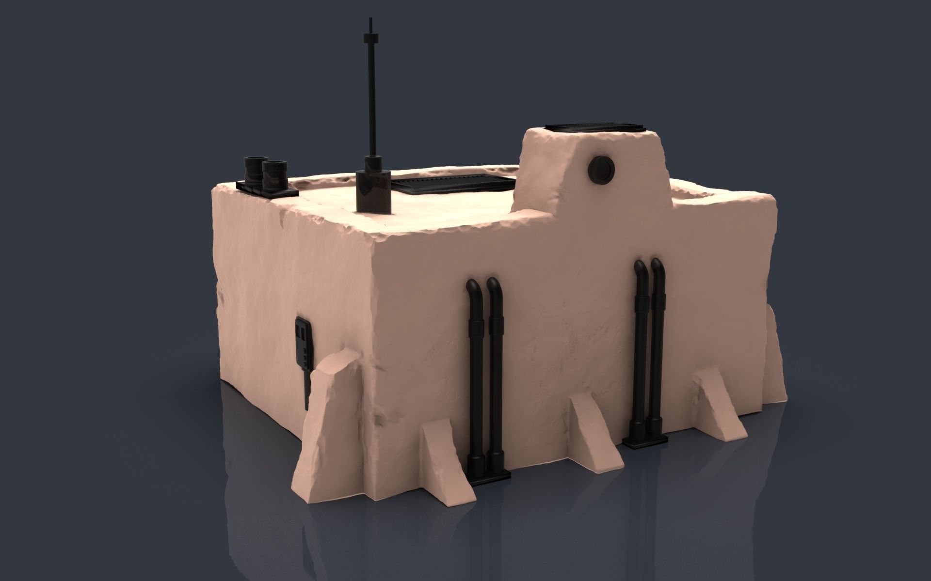 Star wars tatooine buldings LEGION 3D print model_25