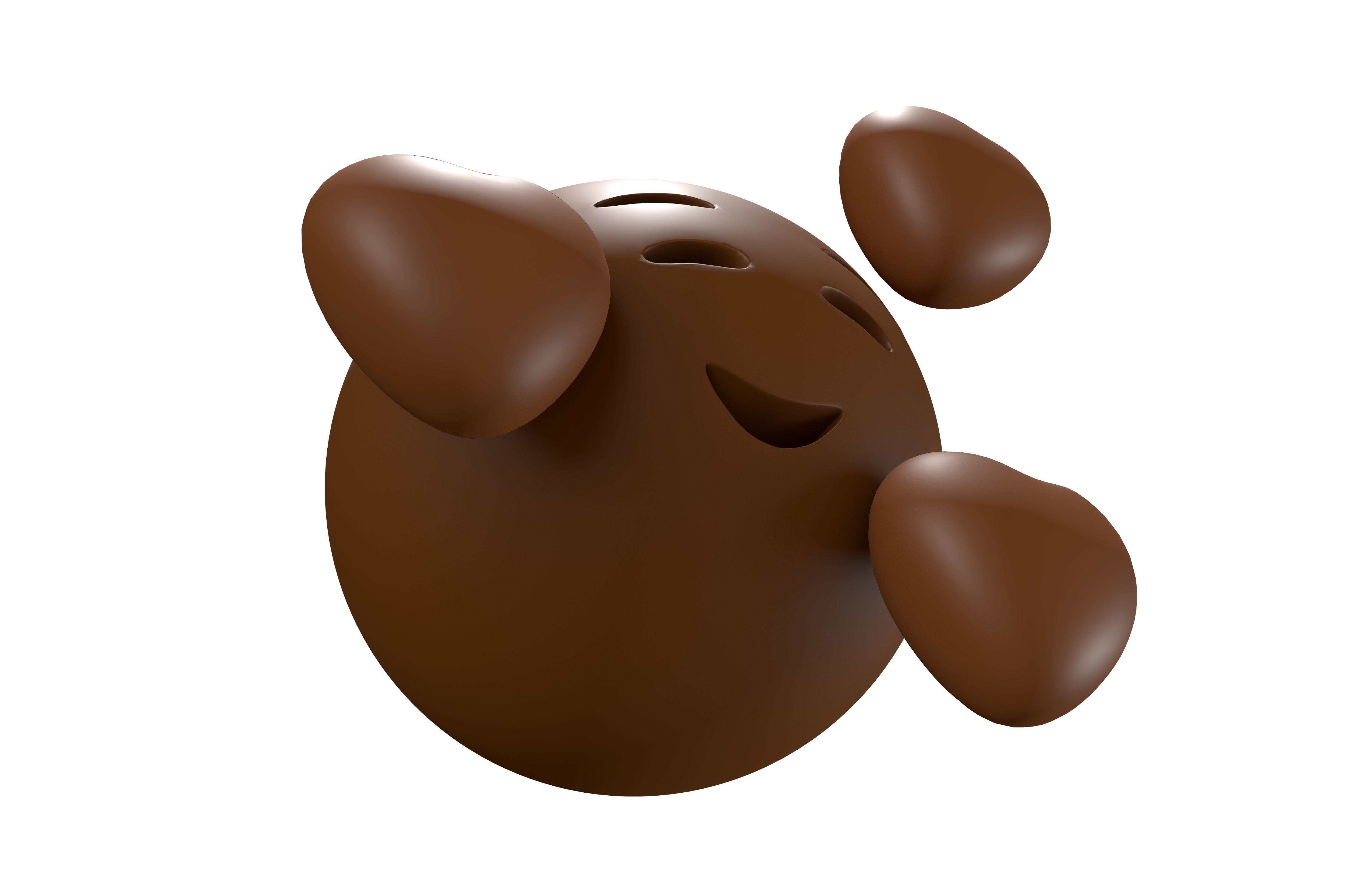 Smiling Face With Hearts 34 Low-poly 3D model_2