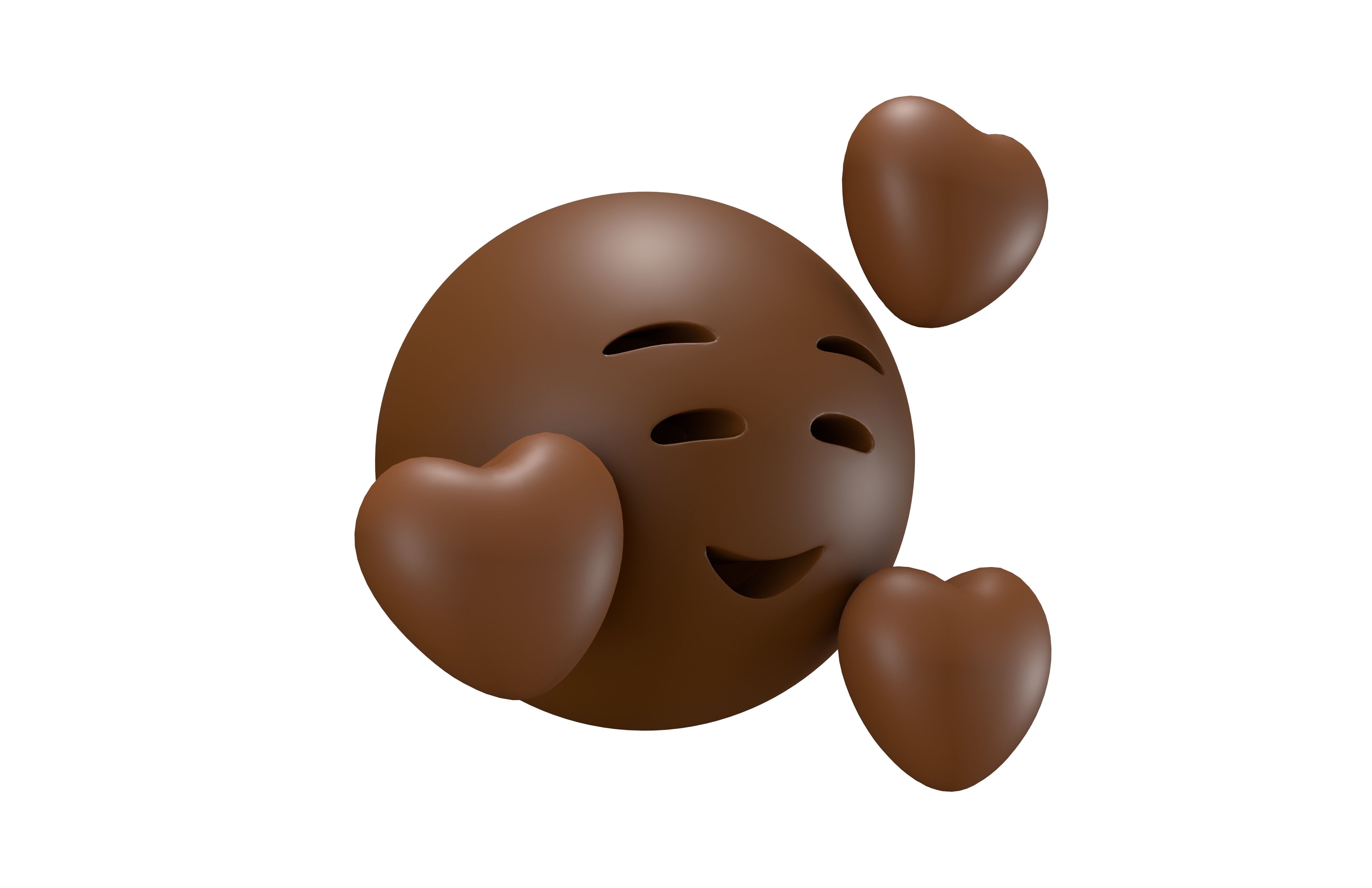 Smiling Face With Hearts 34 Low-poly 3D model_3