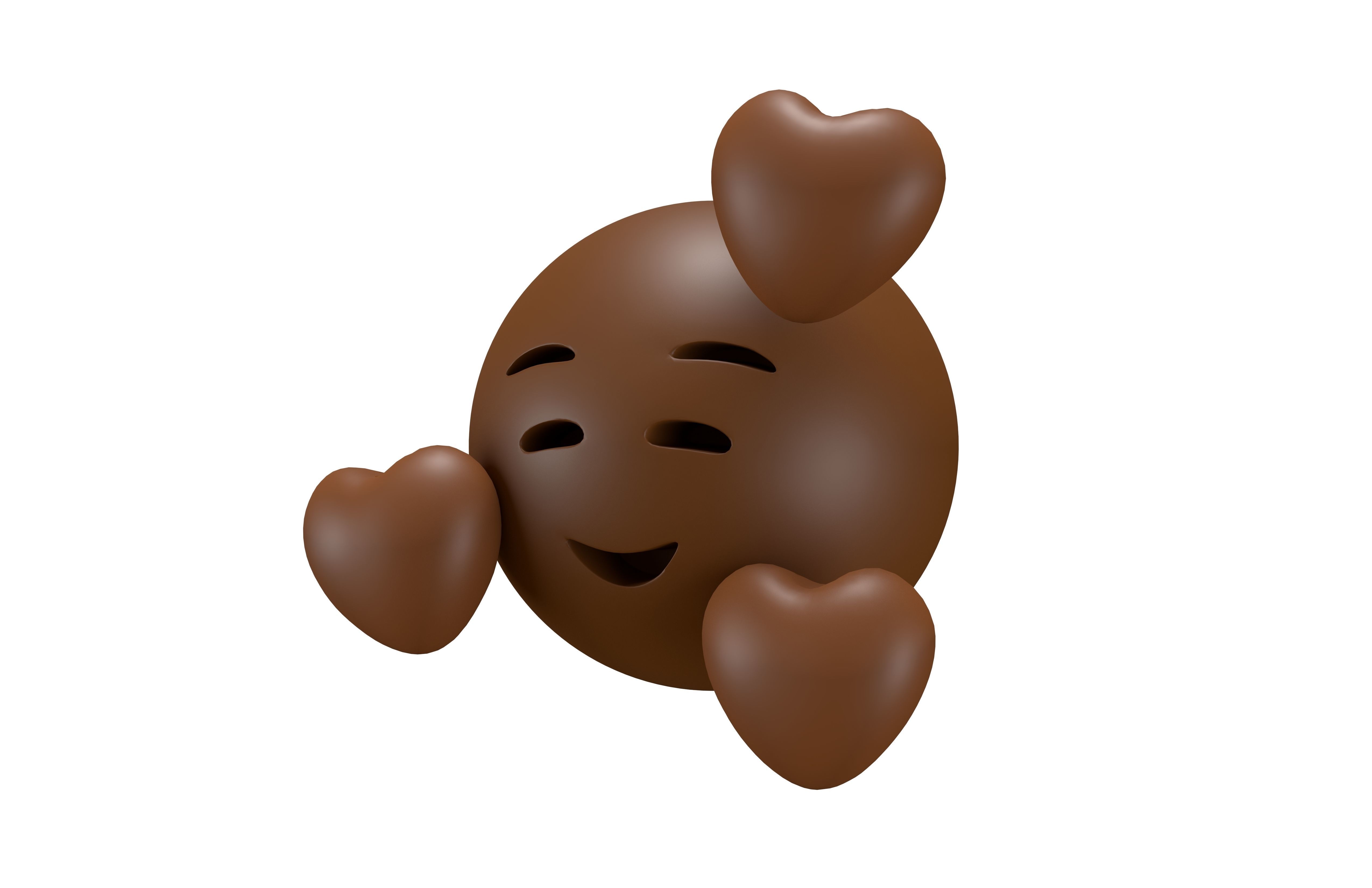 Smiling Face With Hearts 34 Low-poly 3D model_1