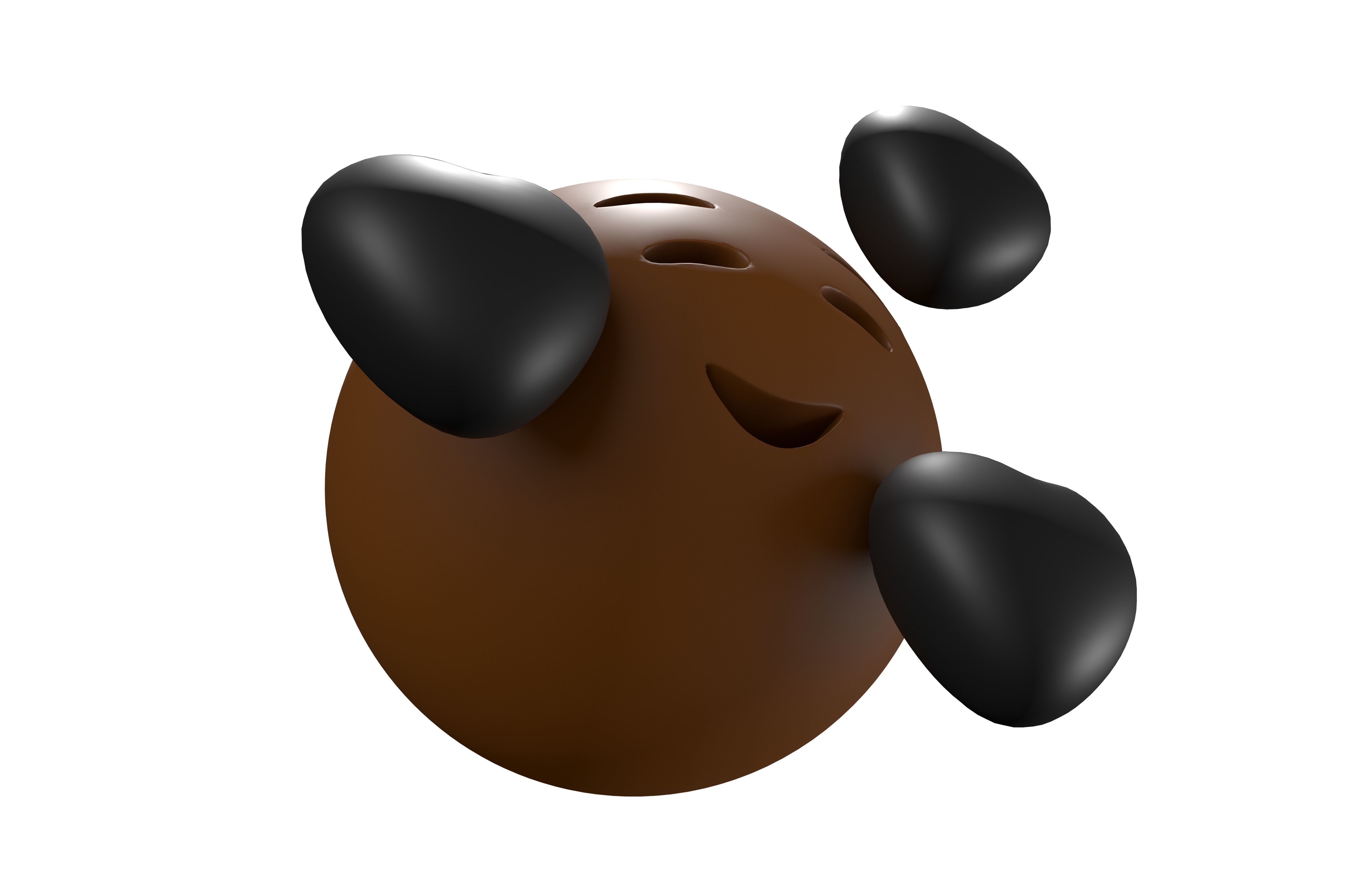 Smiling Face With Hearts 35 Low-poly 3D model_2