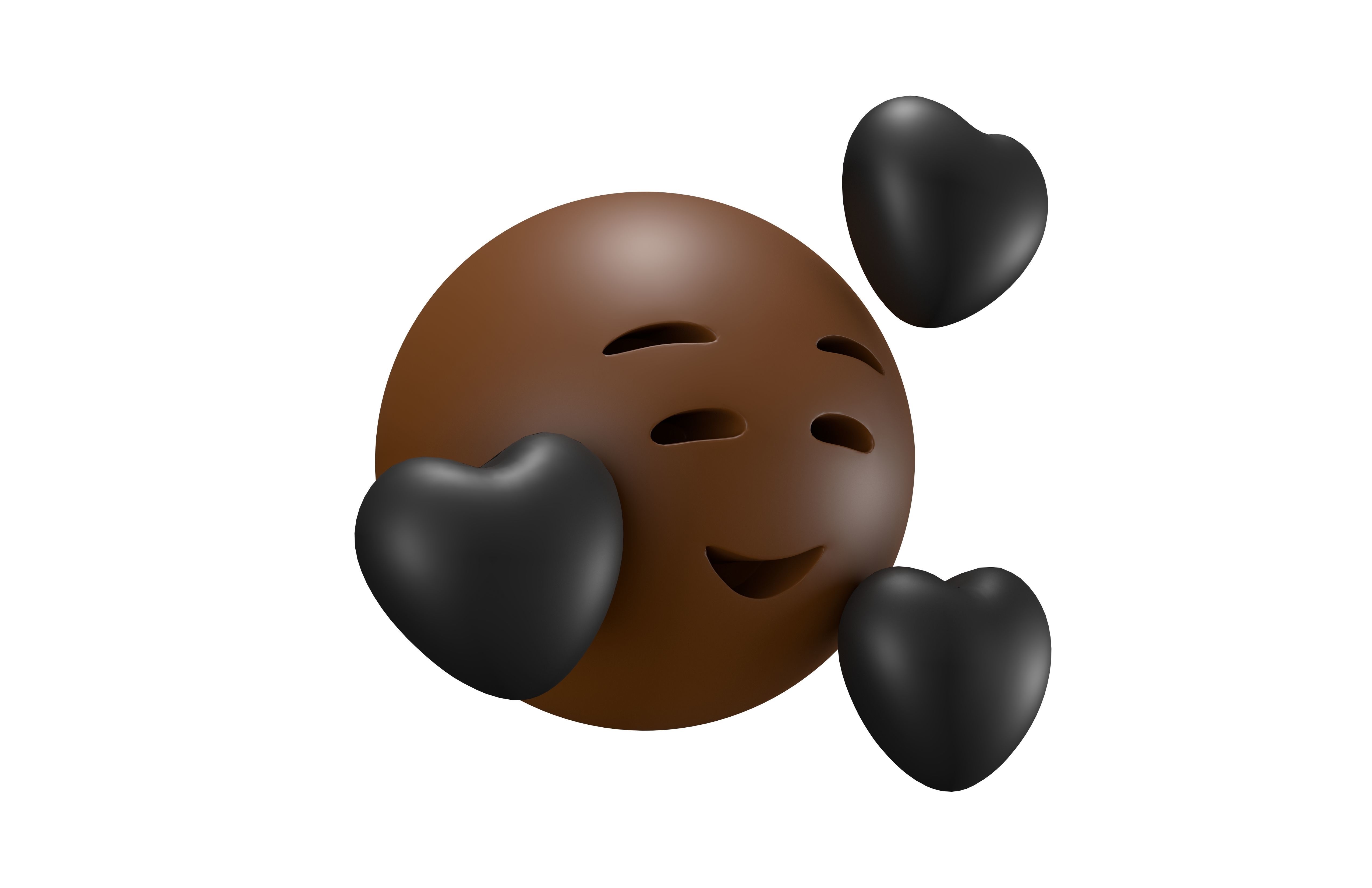 Smiling Face With Hearts 35 Low-poly 3D model_3