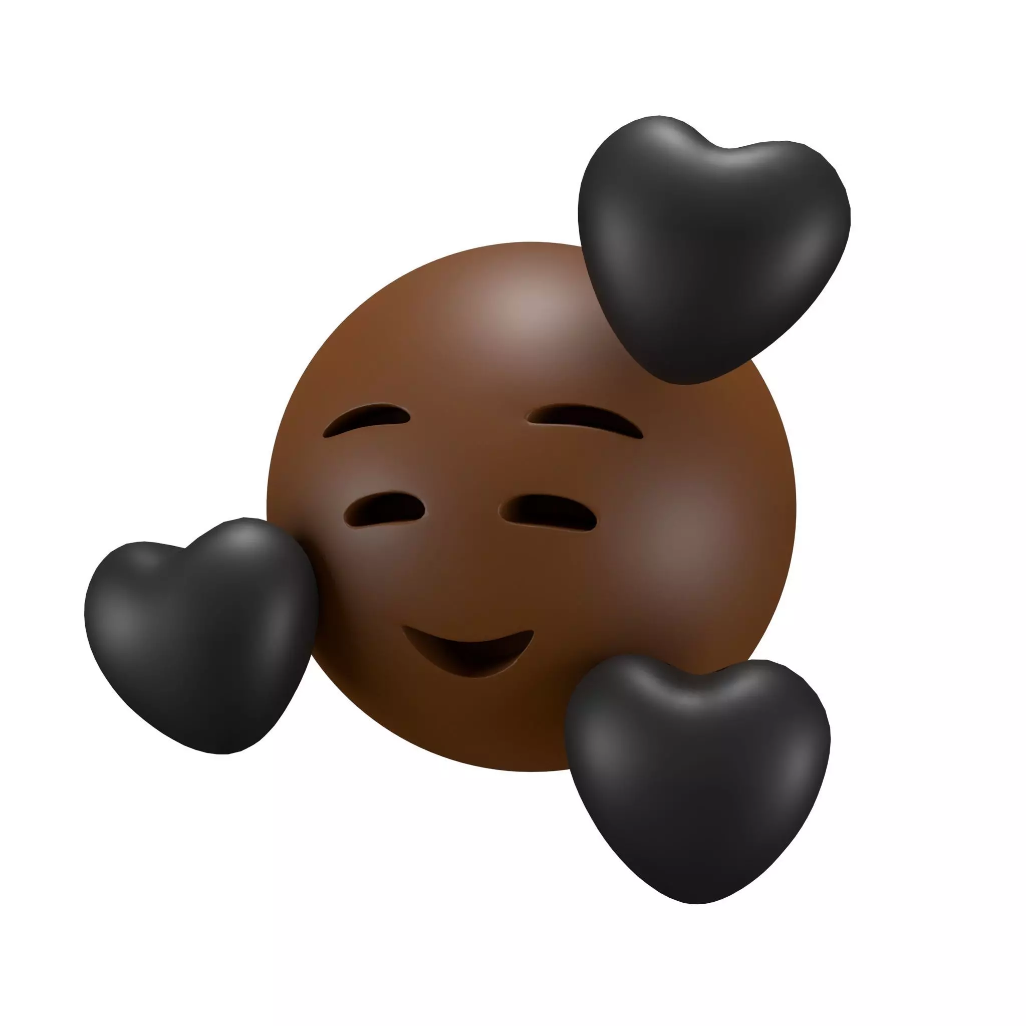 Smiling Face With Hearts 35 Low-poly 3D model_0