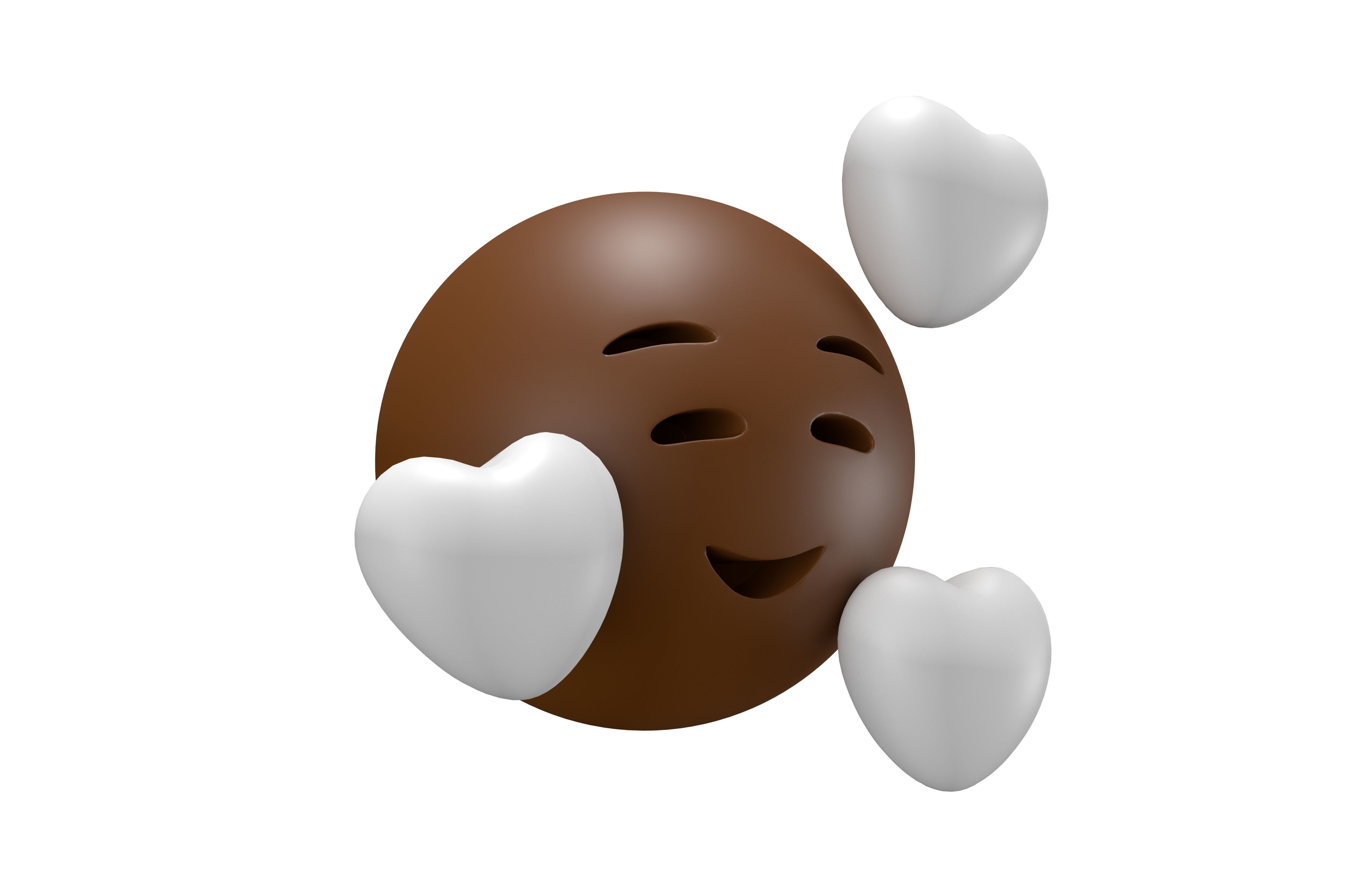 Smiling Face With Hearts 36 Low-poly 3D model_3