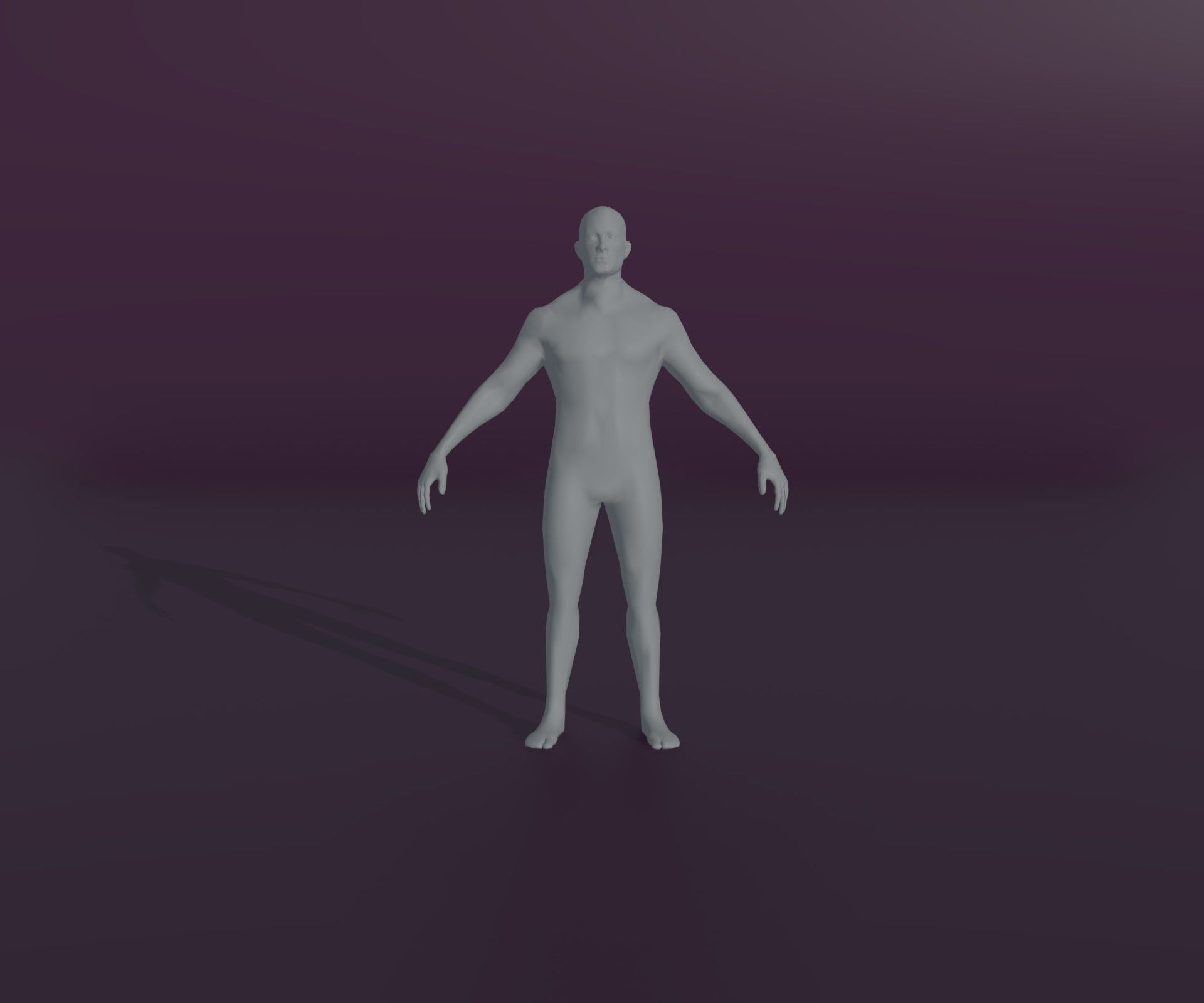 Male and Female Body Base Mesh Animated and Rigged 3D Model Low-poly 3D model_35