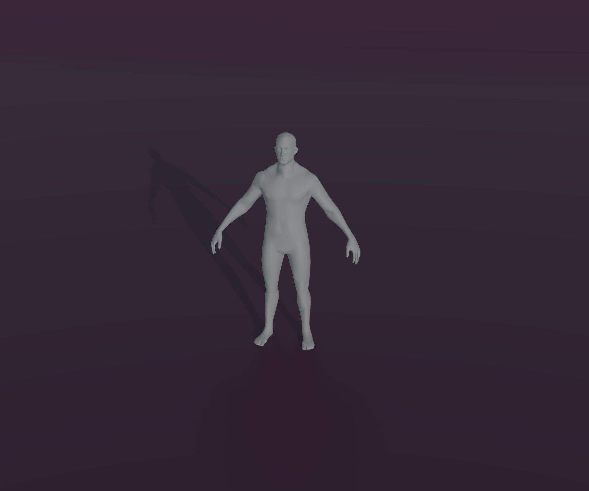 Male and Female Body Base Mesh Animated and Rigged 3D Model Low-poly 3D model_26