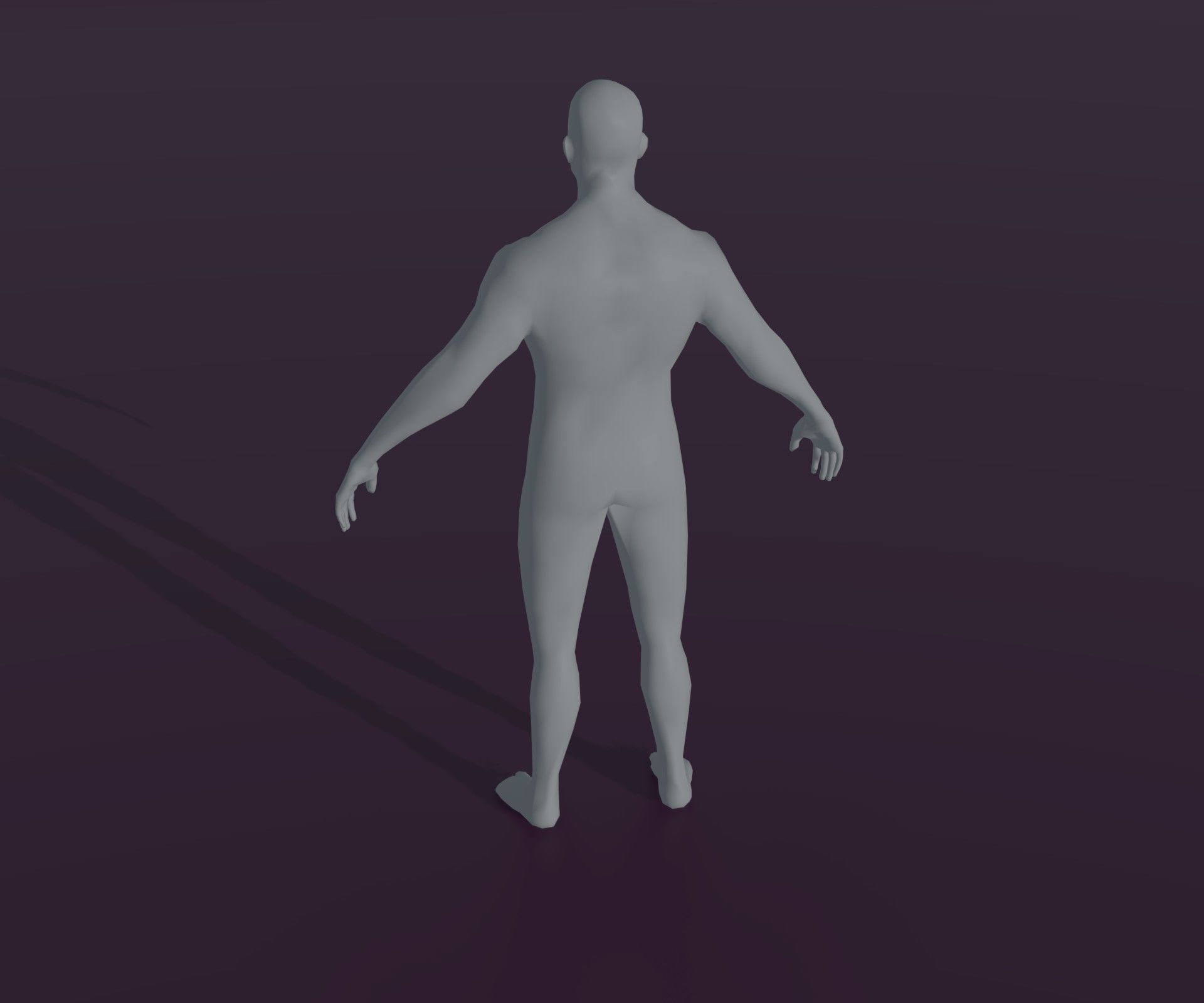 Male and Female Body Base Mesh Animated and Rigged 3D Model Low-poly 3D model_30