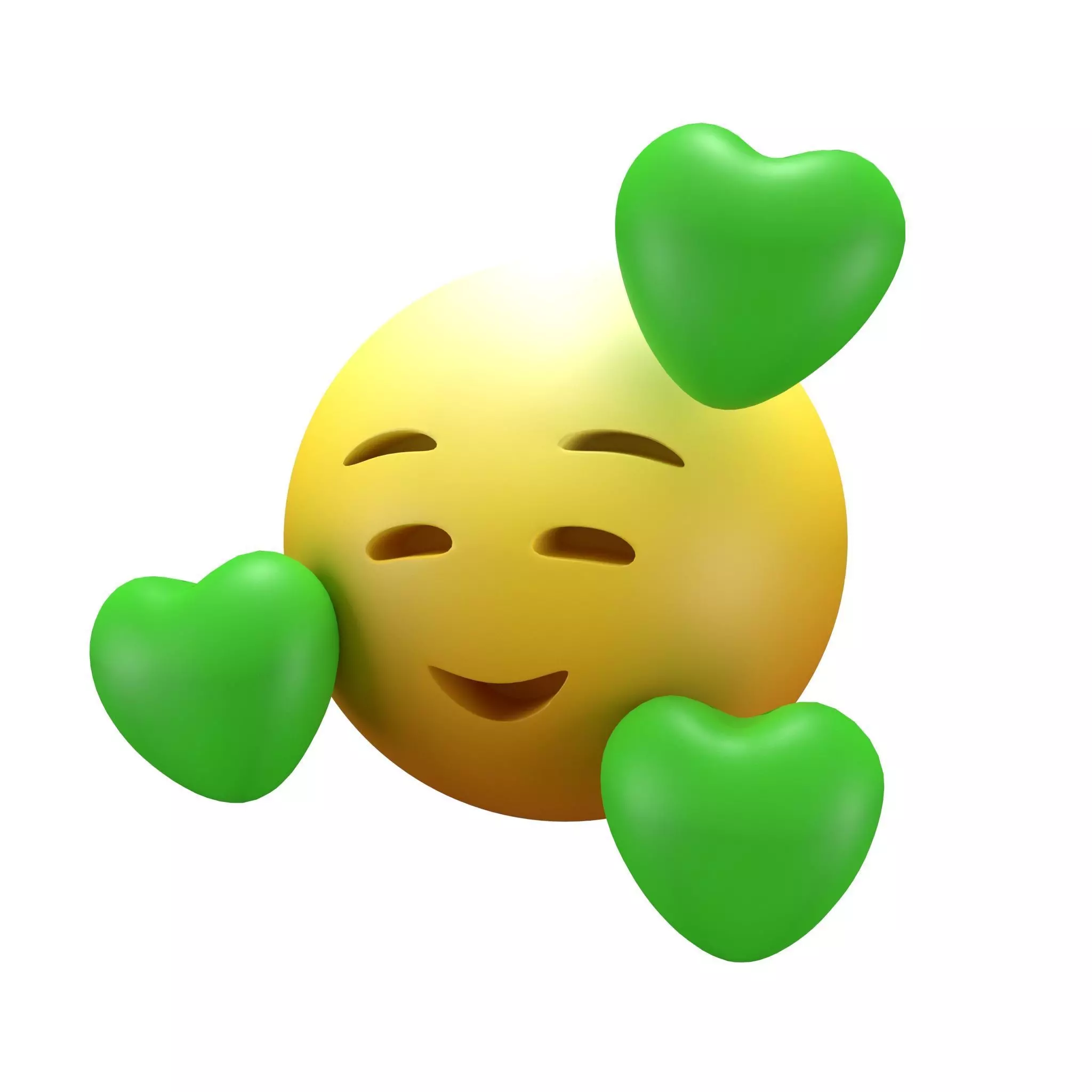 Smiling Face With Hearts 49 Low-poly 3D model_0