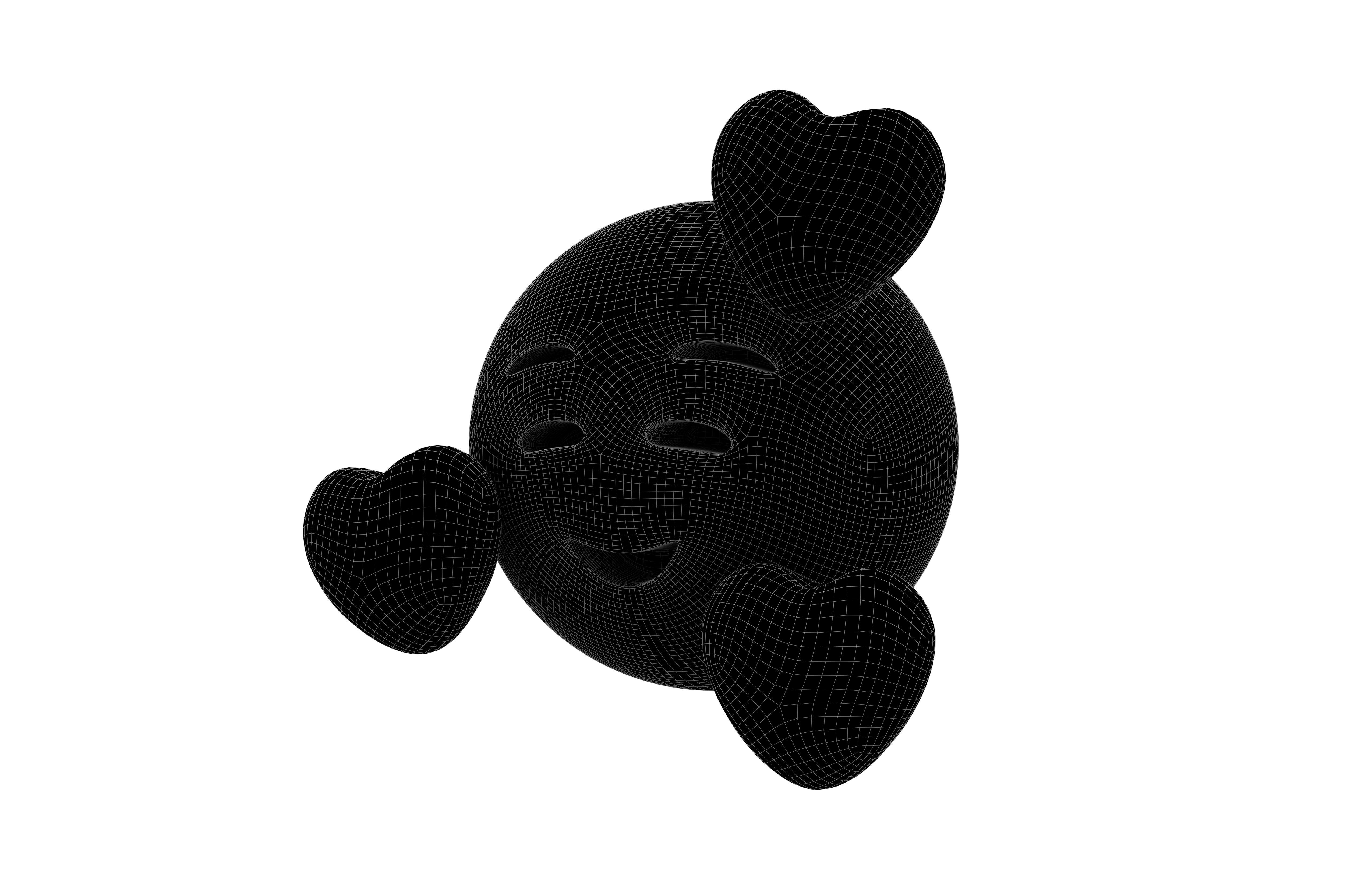 Smiling Face With Hearts 49 Low-poly 3D model_5