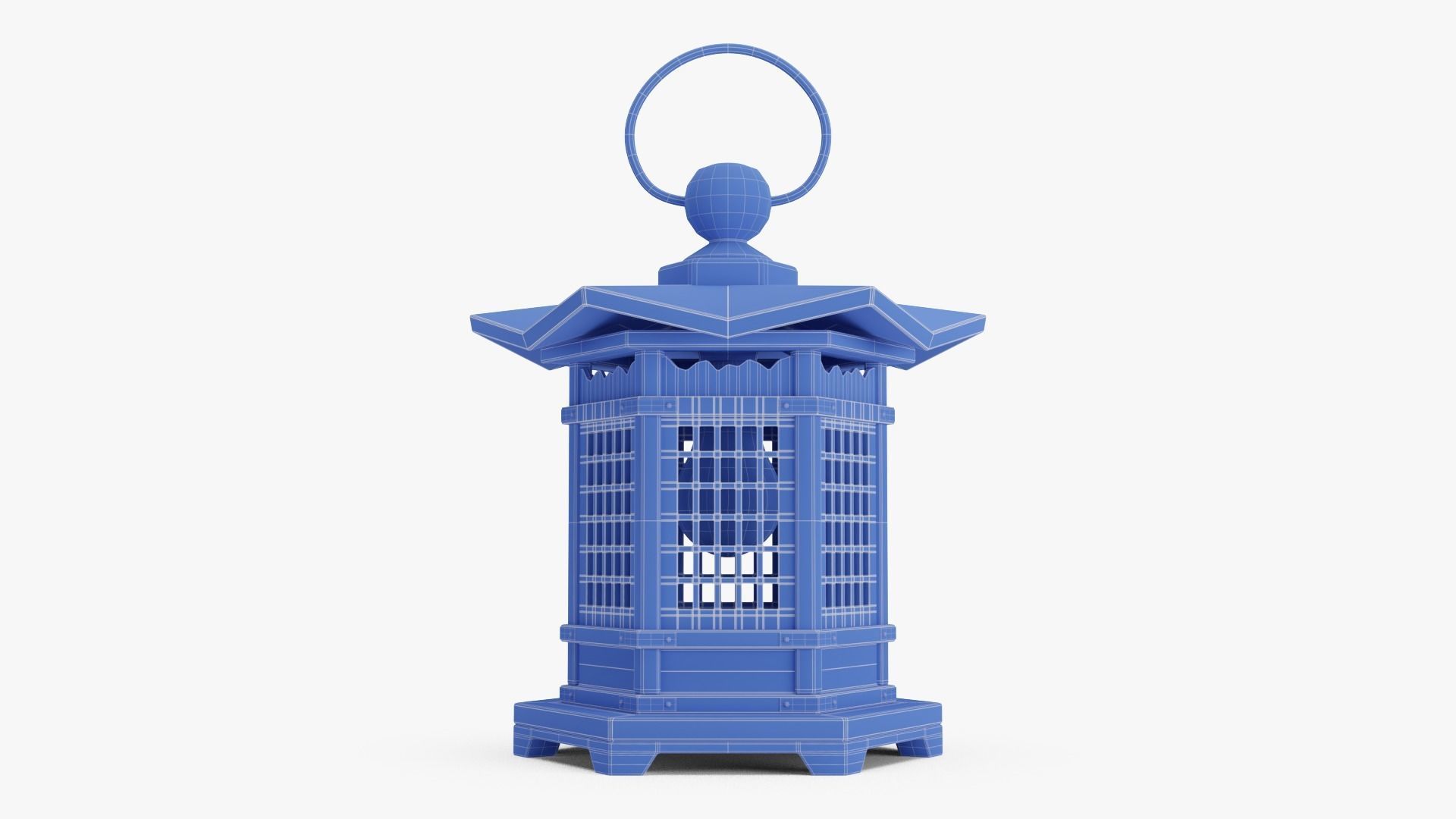 Japanese Style Wood Lantern 3D model_22