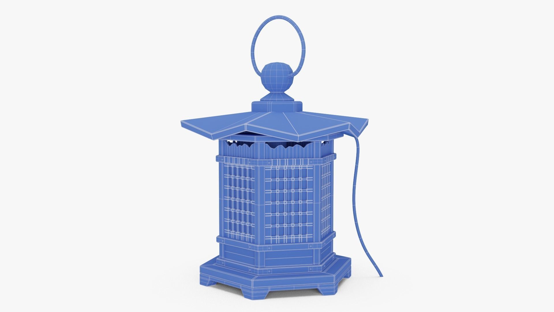 Japanese Style Wood Lantern 3D model_18