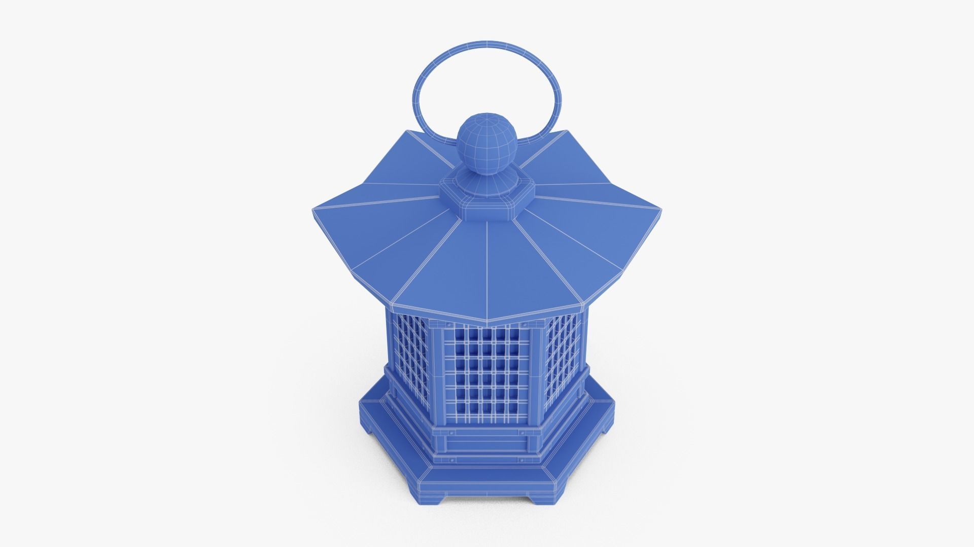 Japanese Style Wood Lantern 3D model_20