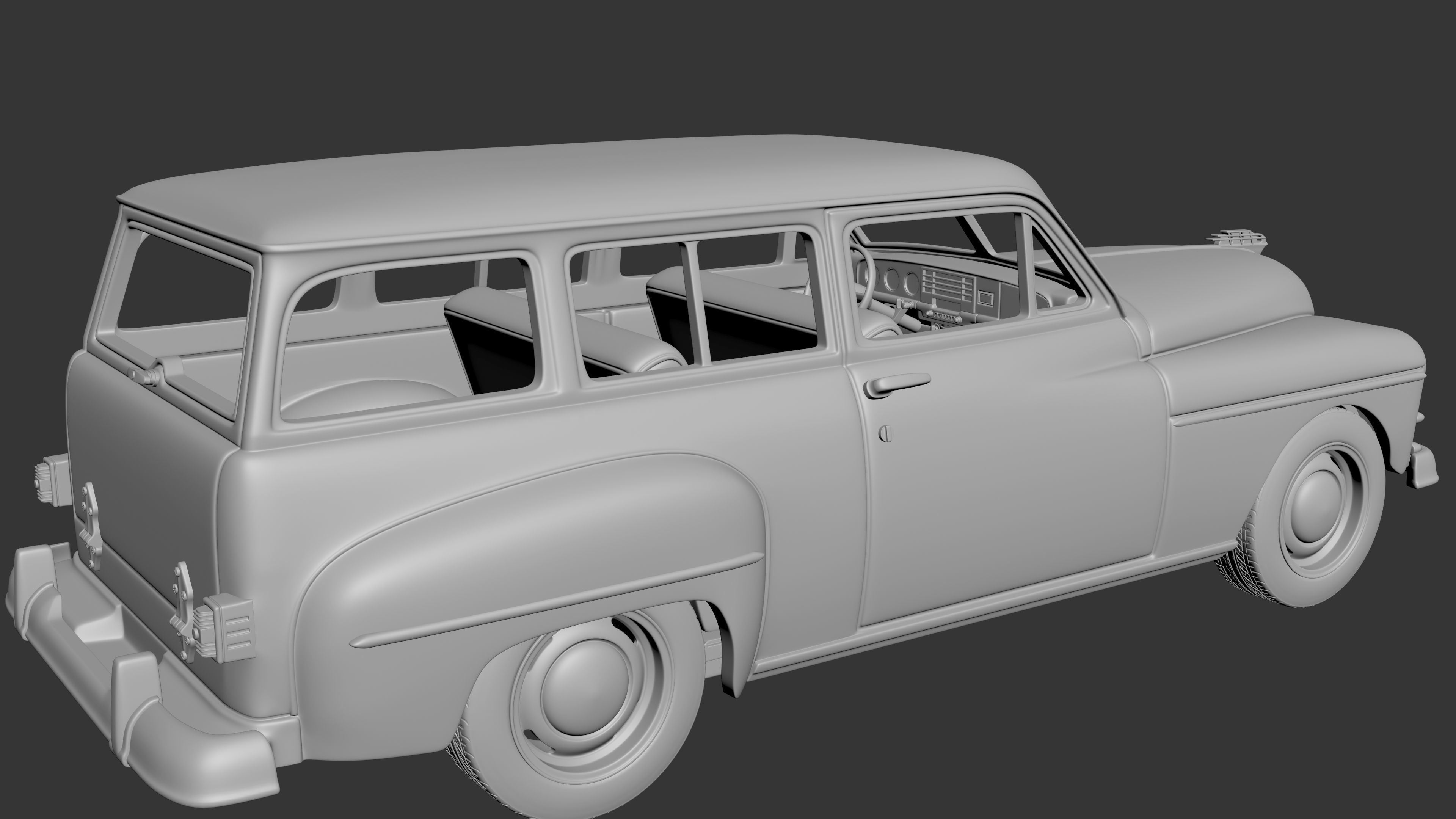 Plymouth Suburban Wagon 1950  3D print model_10