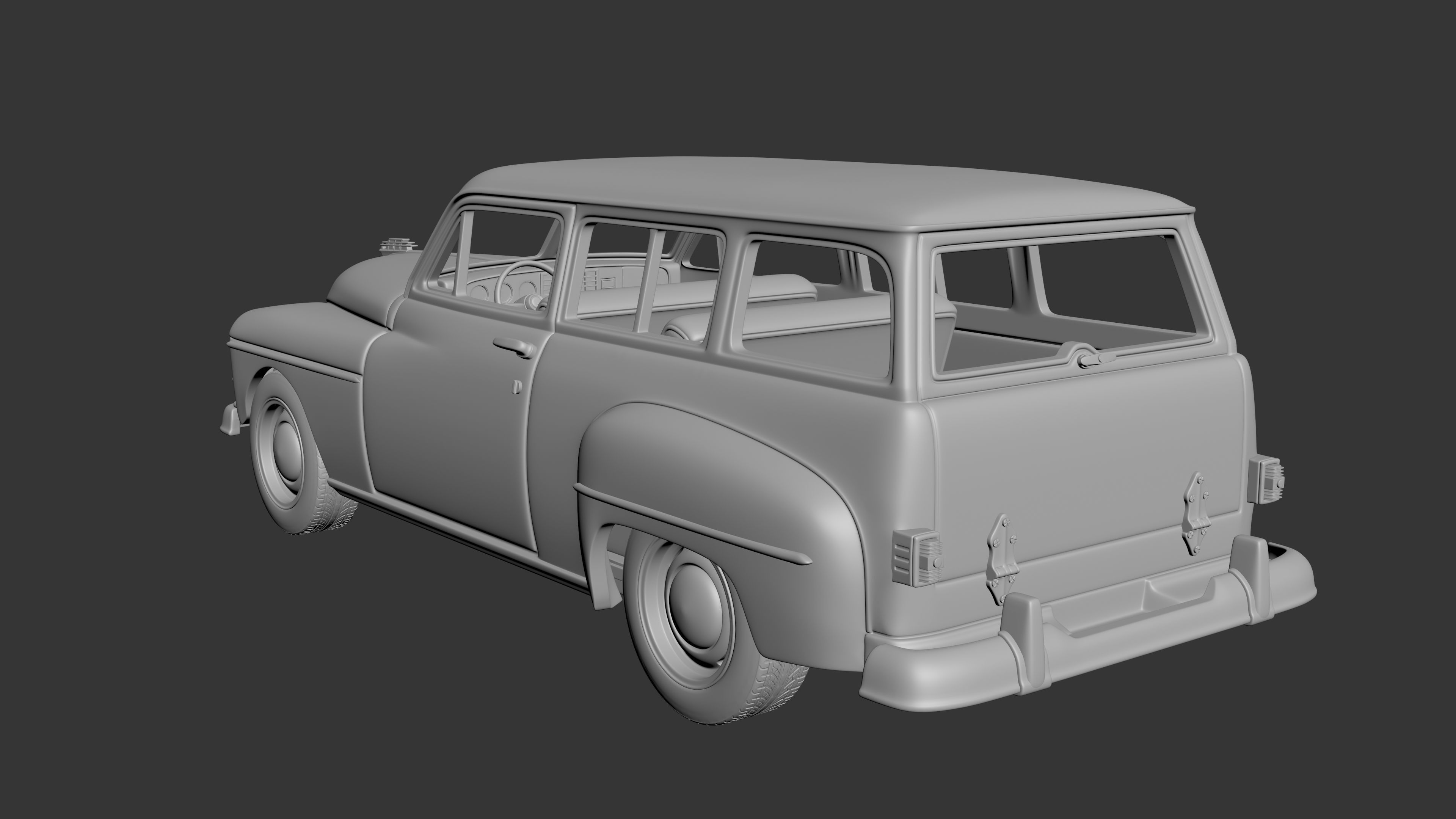 Plymouth Suburban Wagon 1950  3D print model_8