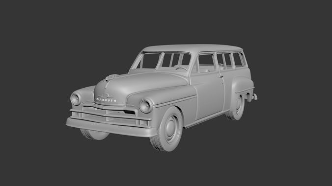 Plymouth Suburban Wagon 1950  3D print model 7
