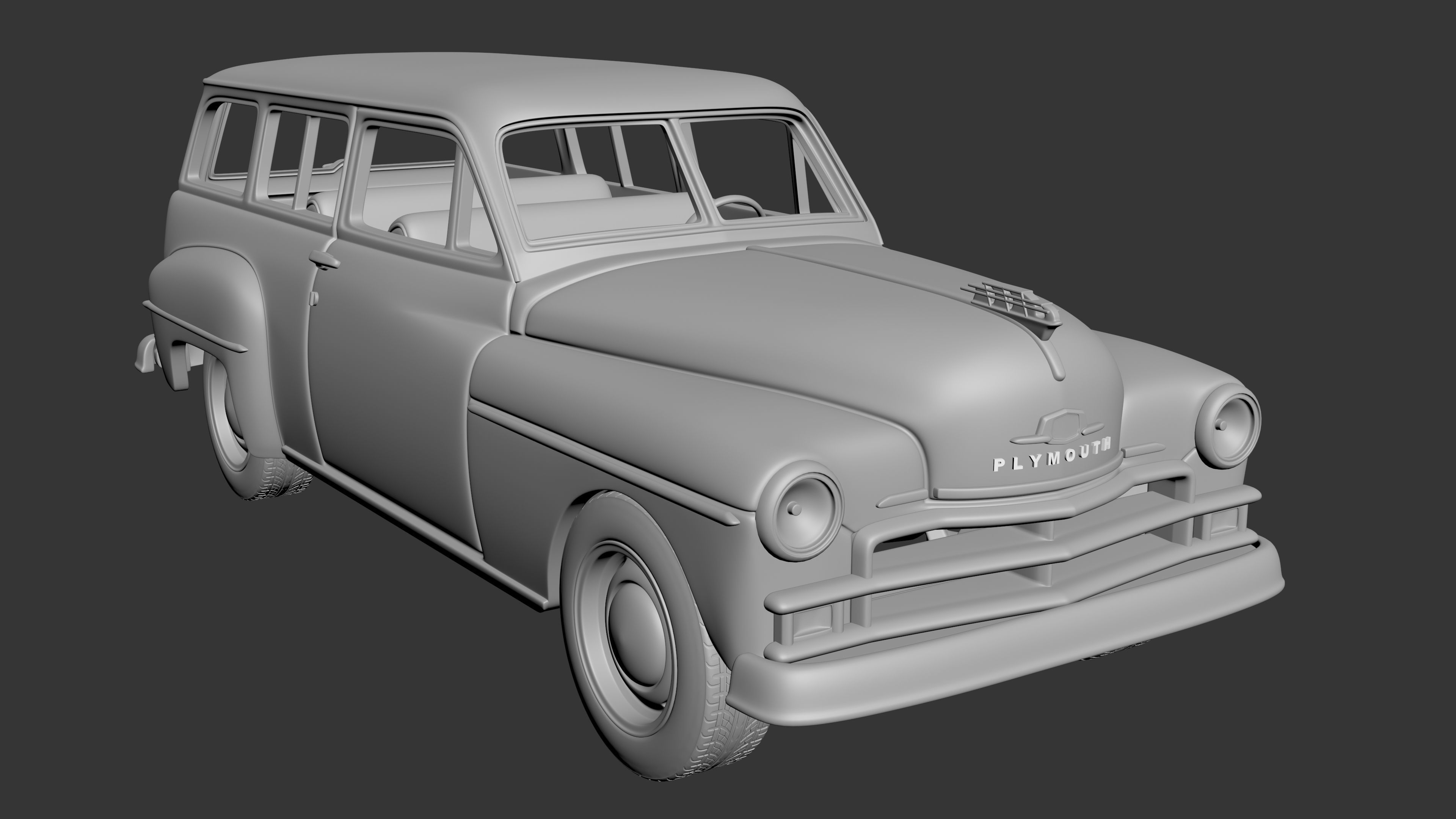 Plymouth Suburban Wagon 1950  3D print model_11