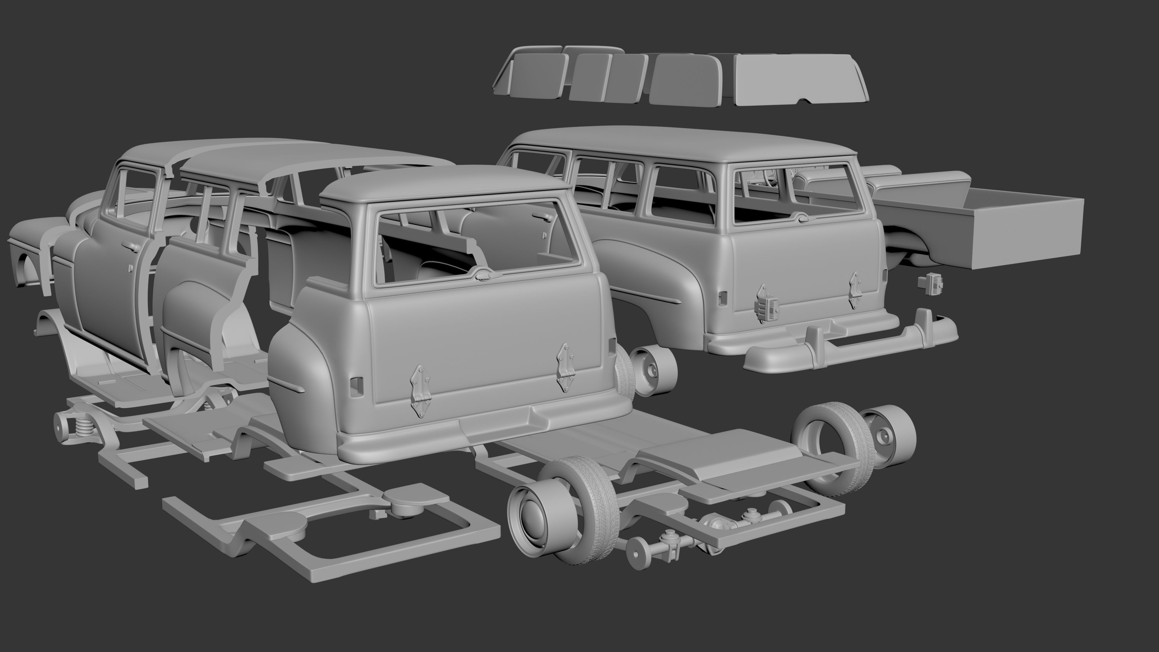 Plymouth Suburban Wagon 1950  3D print model_14